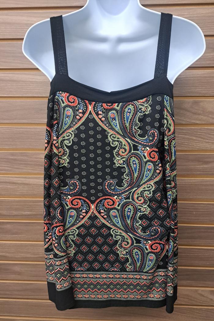 Paisley cold shoulder long sleeve top Product Image