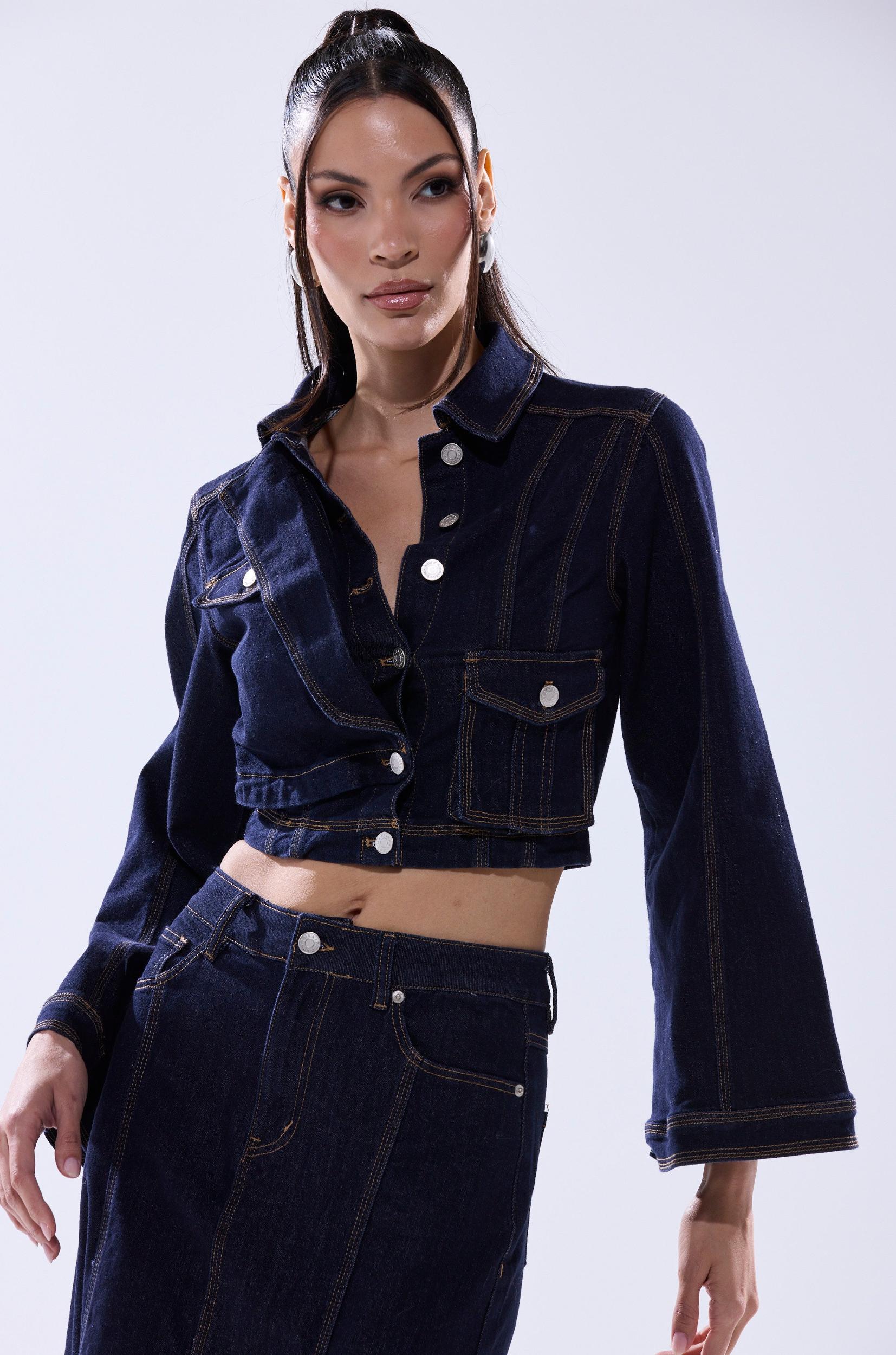SHES GONE , DANCE ON DENIM BUTTON DOWN Product Image