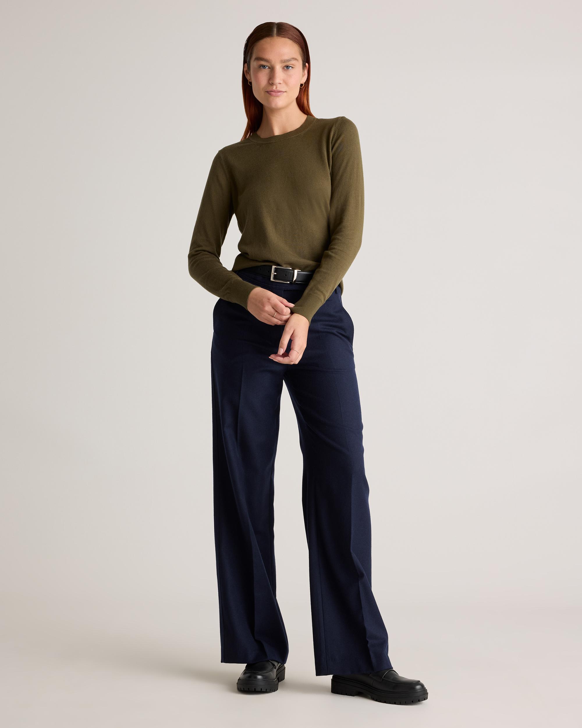 Quince | Women's Lightweight Cotton Cashmere Crew Sweater Size XS, Organic Cotton Product Image