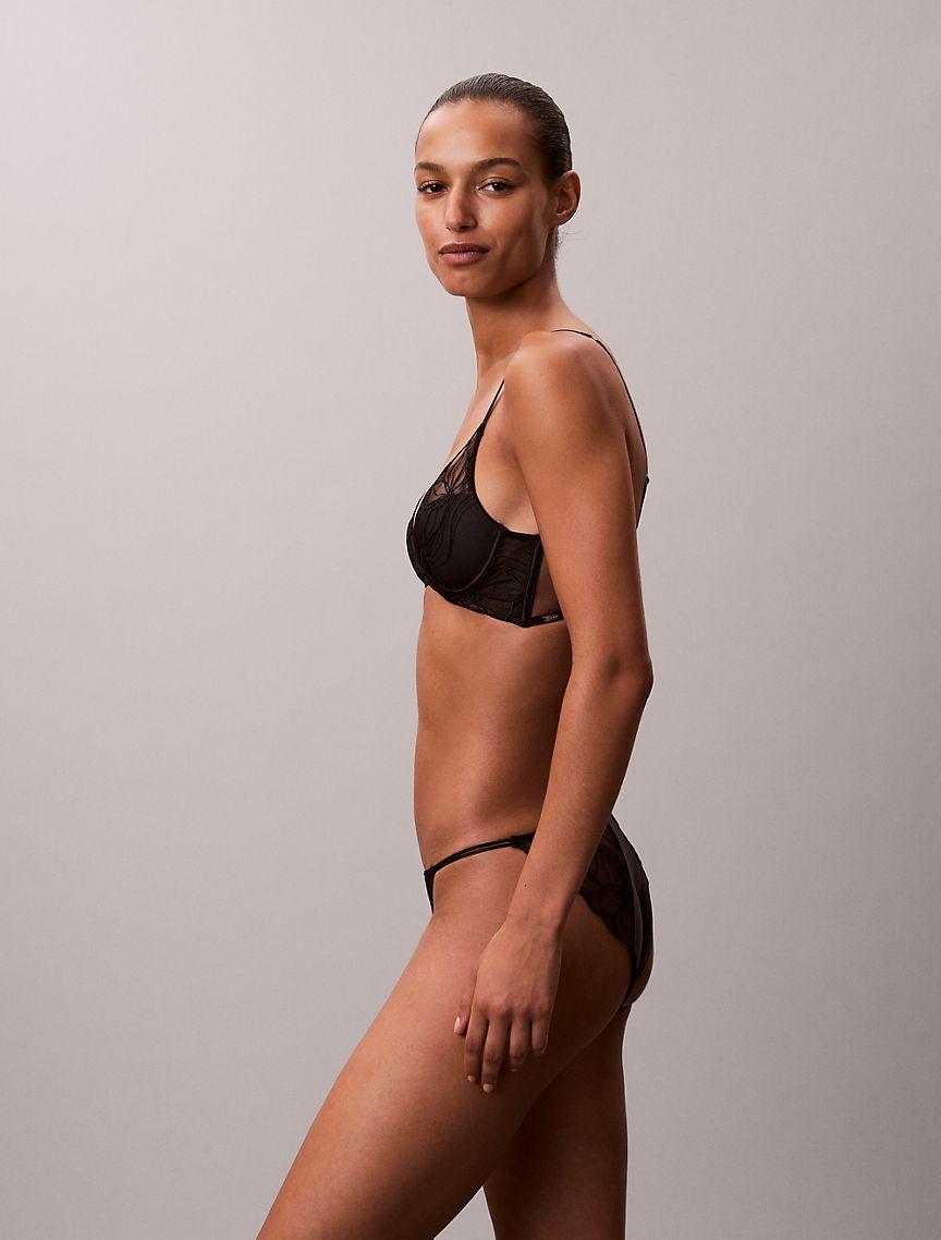 CK Black Floral Lace Bikini Product Image