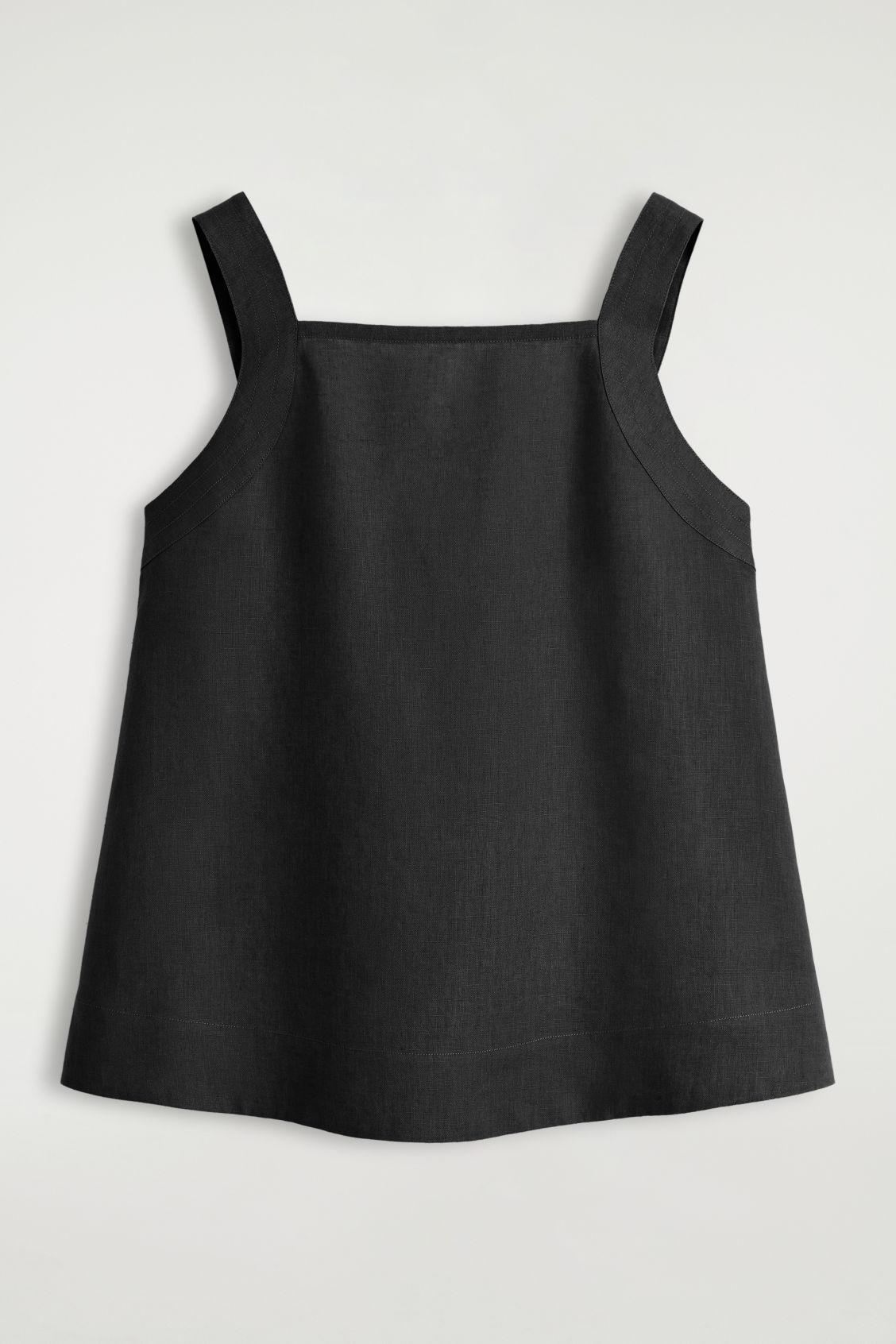 TIE-BACK LINEN TOP Product Image