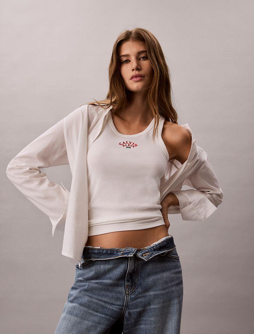 Contour Rib Logo Graphic Tank Top Product Image