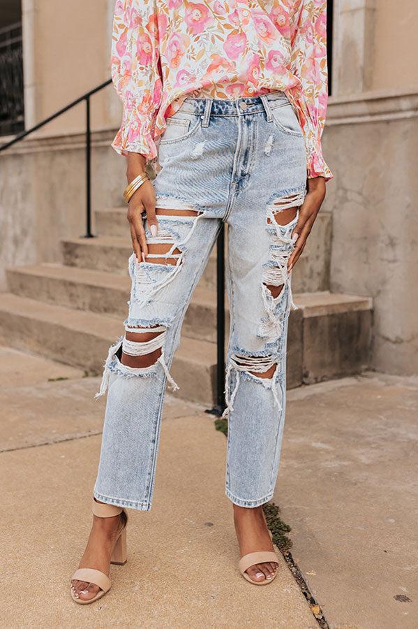 Risen The Ellie High Waist Distressed Jean Product Image