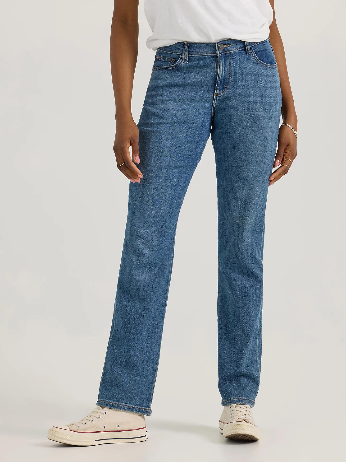 Women’s Stretch Relaxed Fit Straight Leg Jean | Women's Jeans | Lee® Product Image