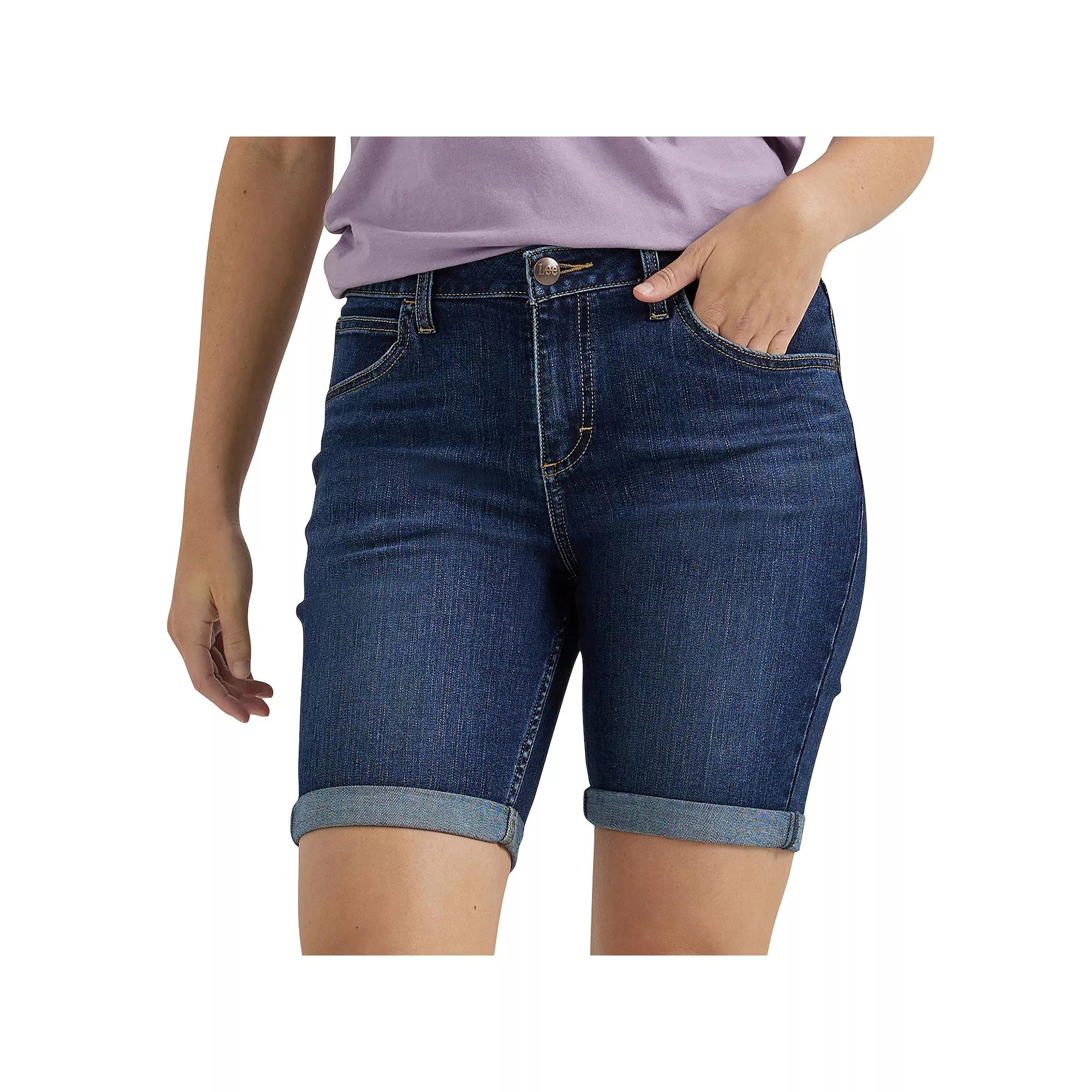 Women's Lee Legendary Rolled Bermuda Jean Shorts, Size: 6, Dark River Product Image