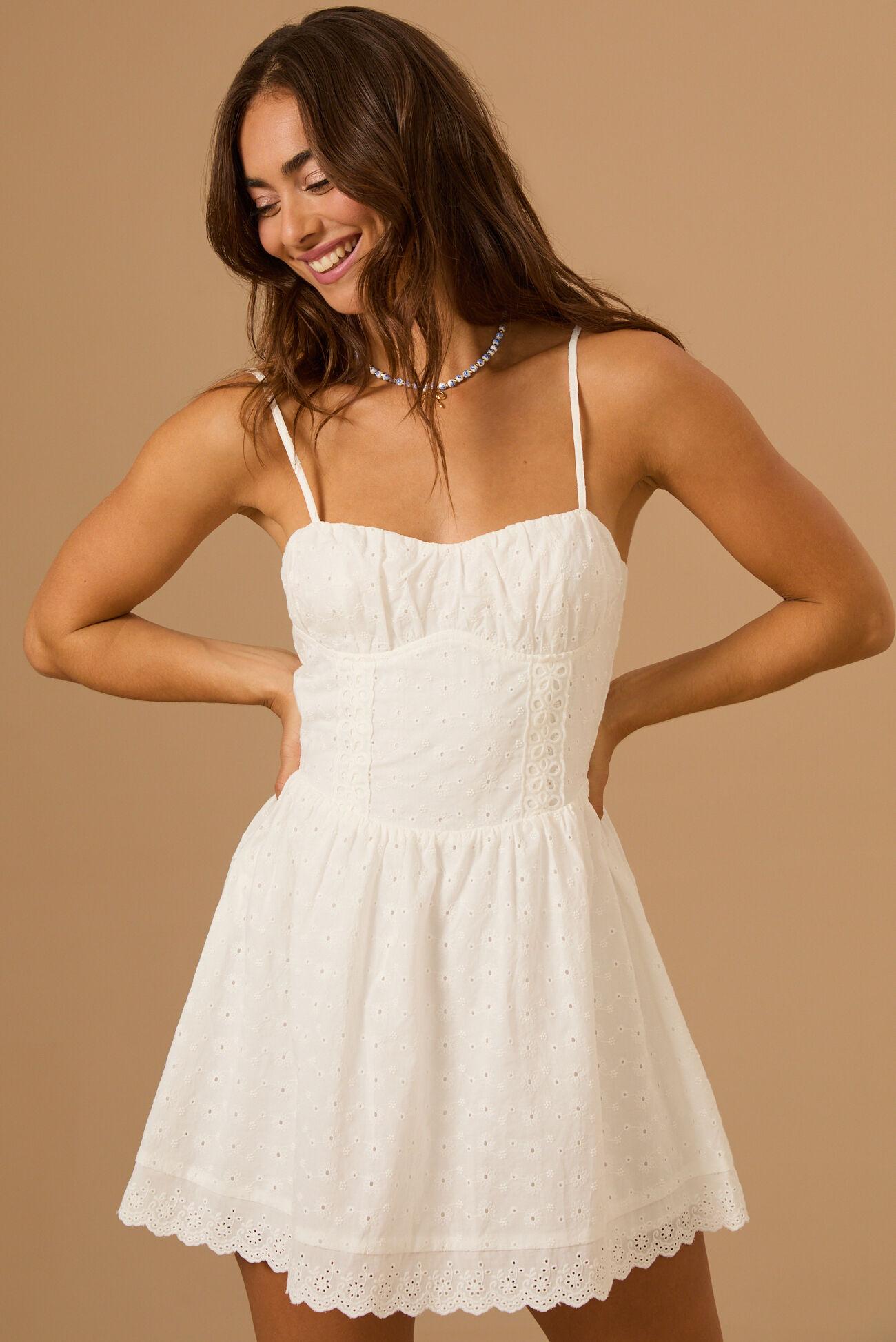 Ophelia Eyelet Mini Dress Product Image