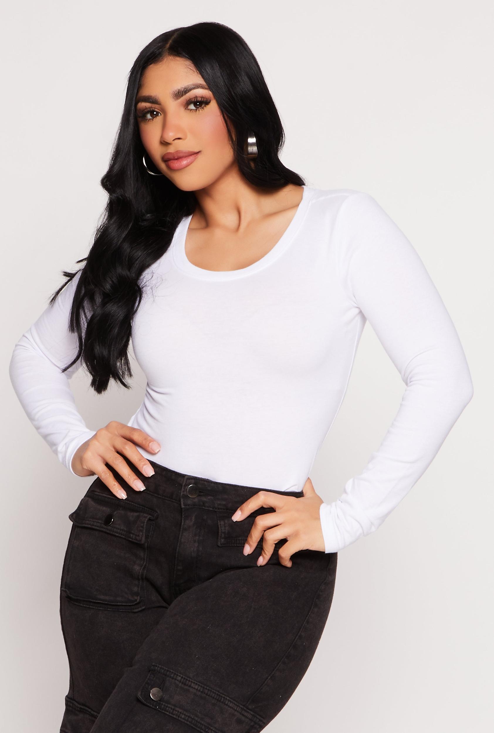 Womens Long Sleeve Crew Neck Top Product Image