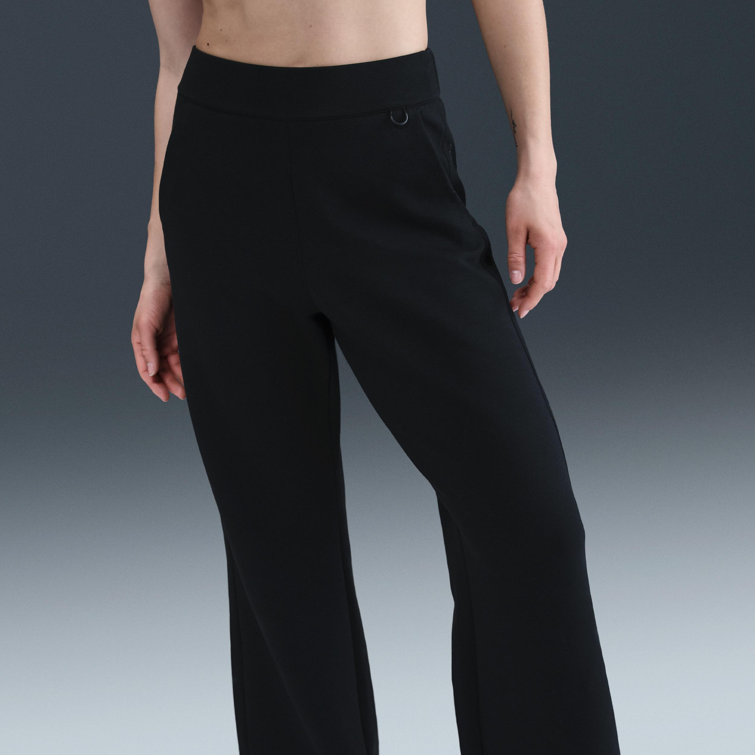 Nike Womens 24.7 ImpossiblySoft Dri-FIT High-Waisted Loose Flared Pants | HQ8607-010 Product Image