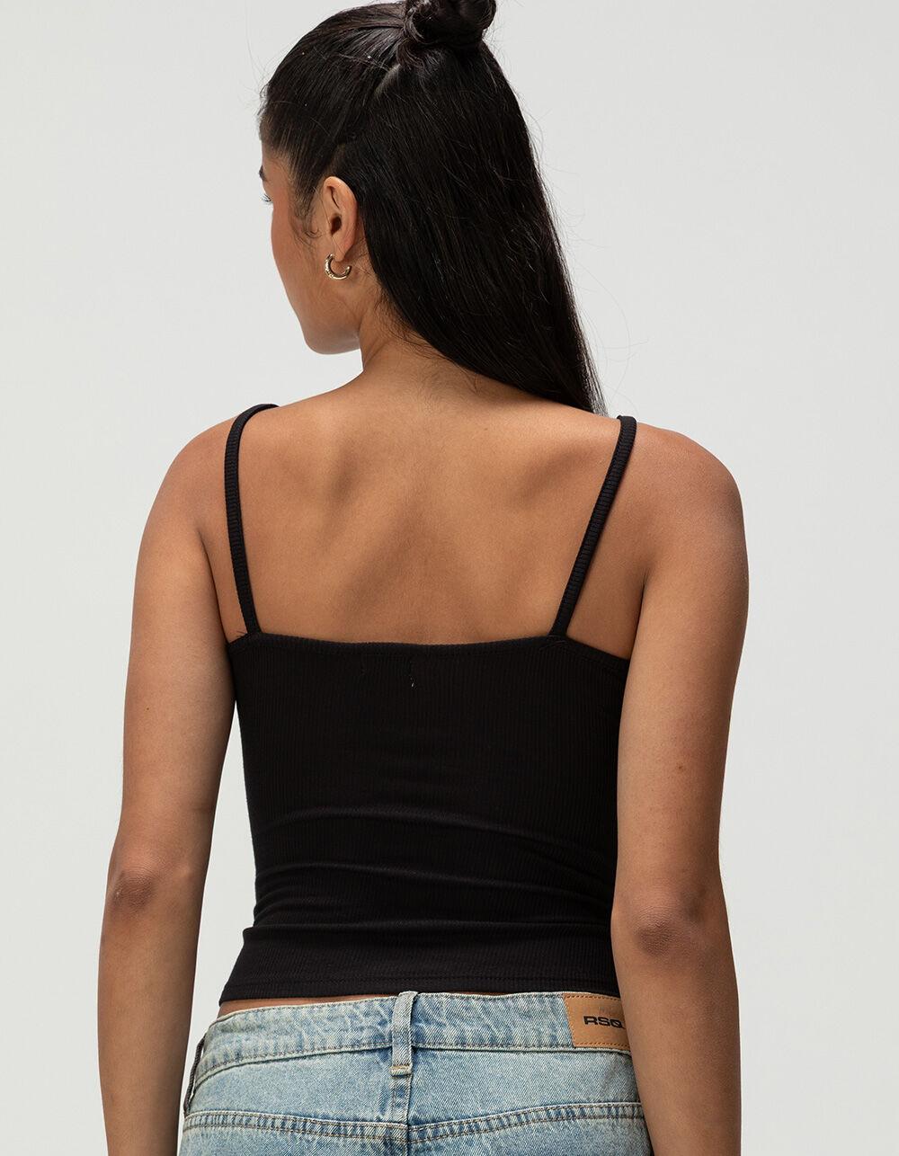 TILLYS Womens Lace Trim Cami - BLACK Product Image