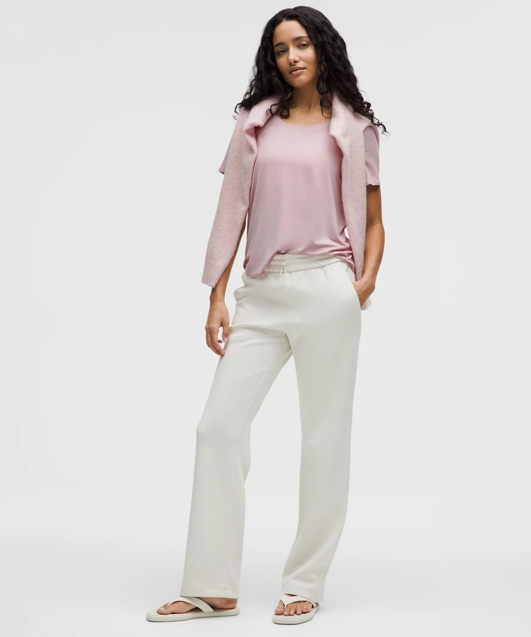 Modal-Silk Twist-Back Short-Sleeve Shirt Product Image