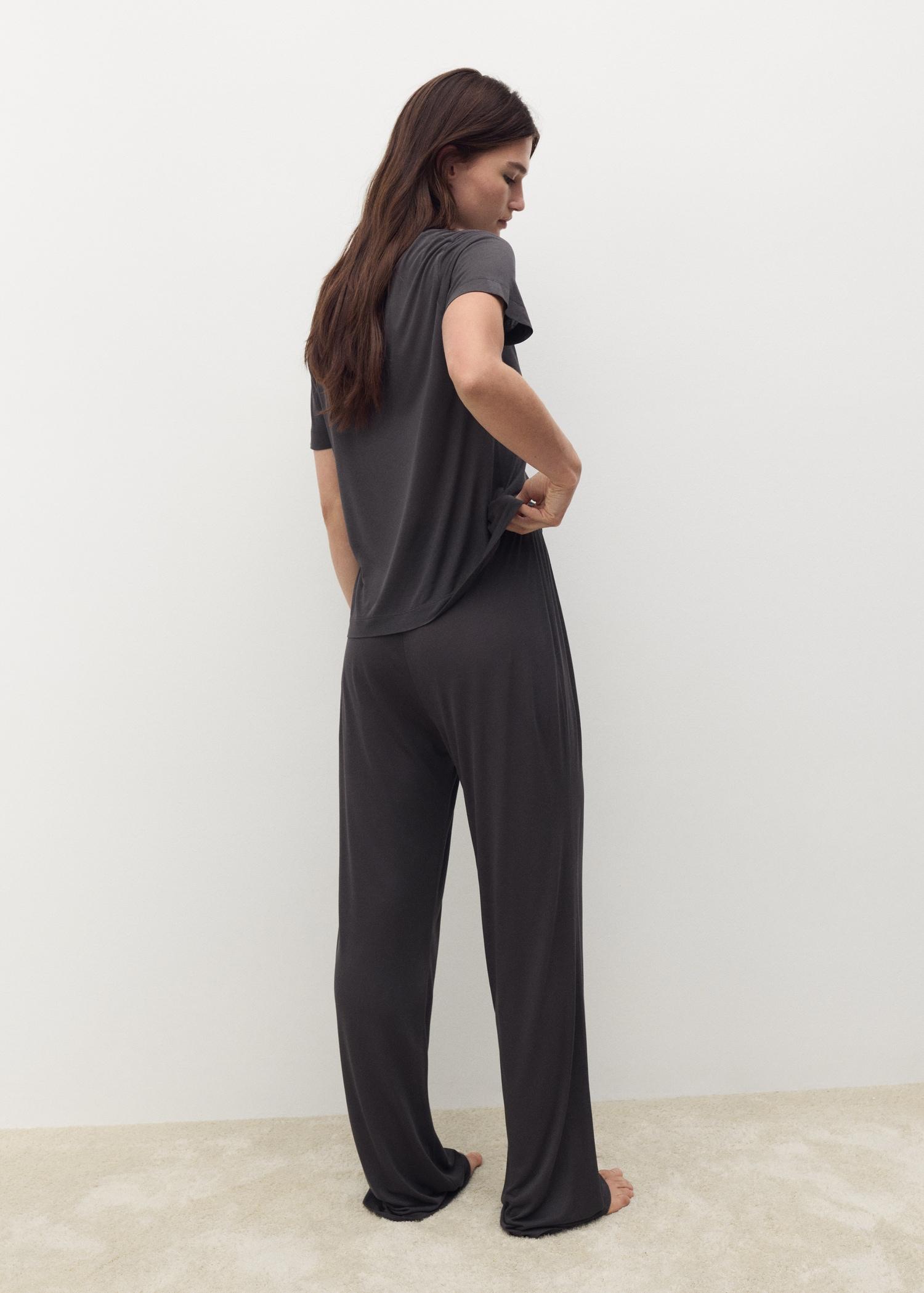 Micro-modal pajama pants - Women | MANGO USA Product Image