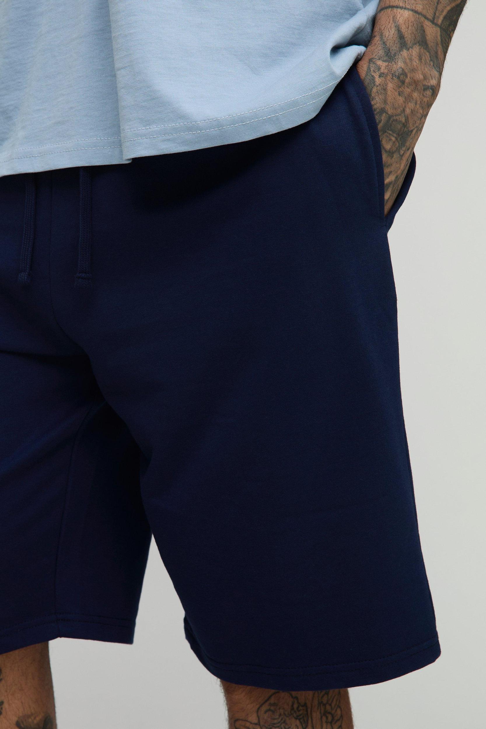 Tall 260GSM Loopback Regular Fit Mid Length Basic Shorts | boohooMAN USA Product Image