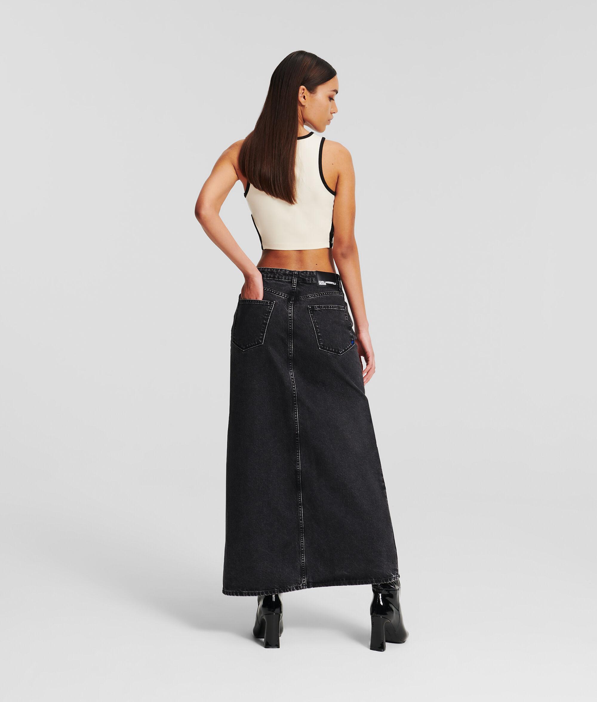 HIGH-RISE DENIM MAXI SKIRT Product Image