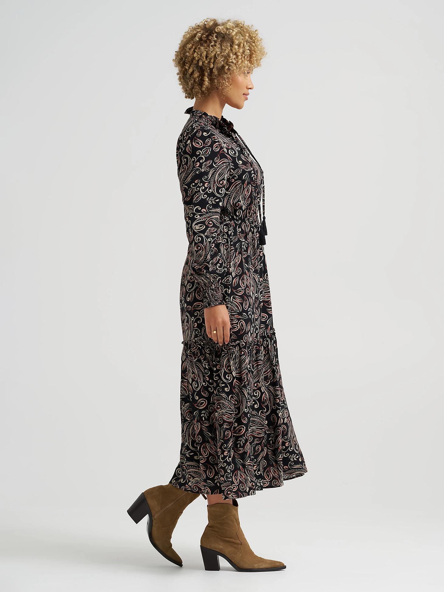 Women's Long Sleeve Printed Maxi Dress | Women's Skirts & Dresses | Lee® Product Image