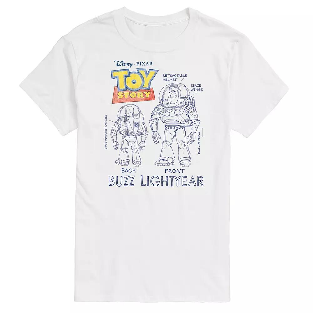 Disney / Pixar's Toy Story 4 Men's Buzz Sketches Graphic Tee,  Product Image