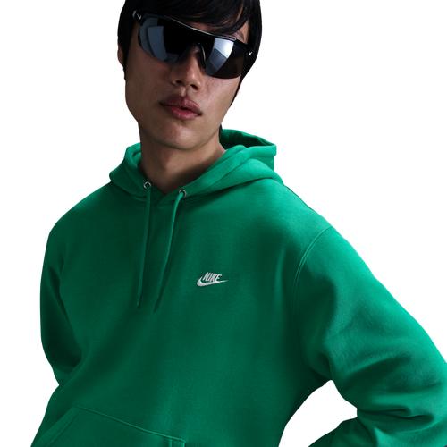 Nike Mens Nike Club Pullover Hoodie - Mens Stadium Green/Stadium Green/White Product Image