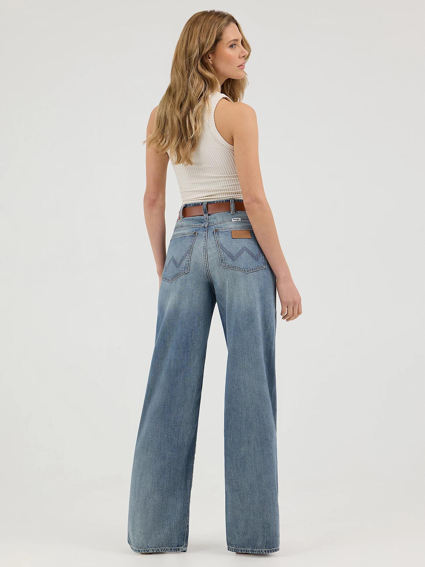 Women's Loose Spat Jean in Green Wash Product Image