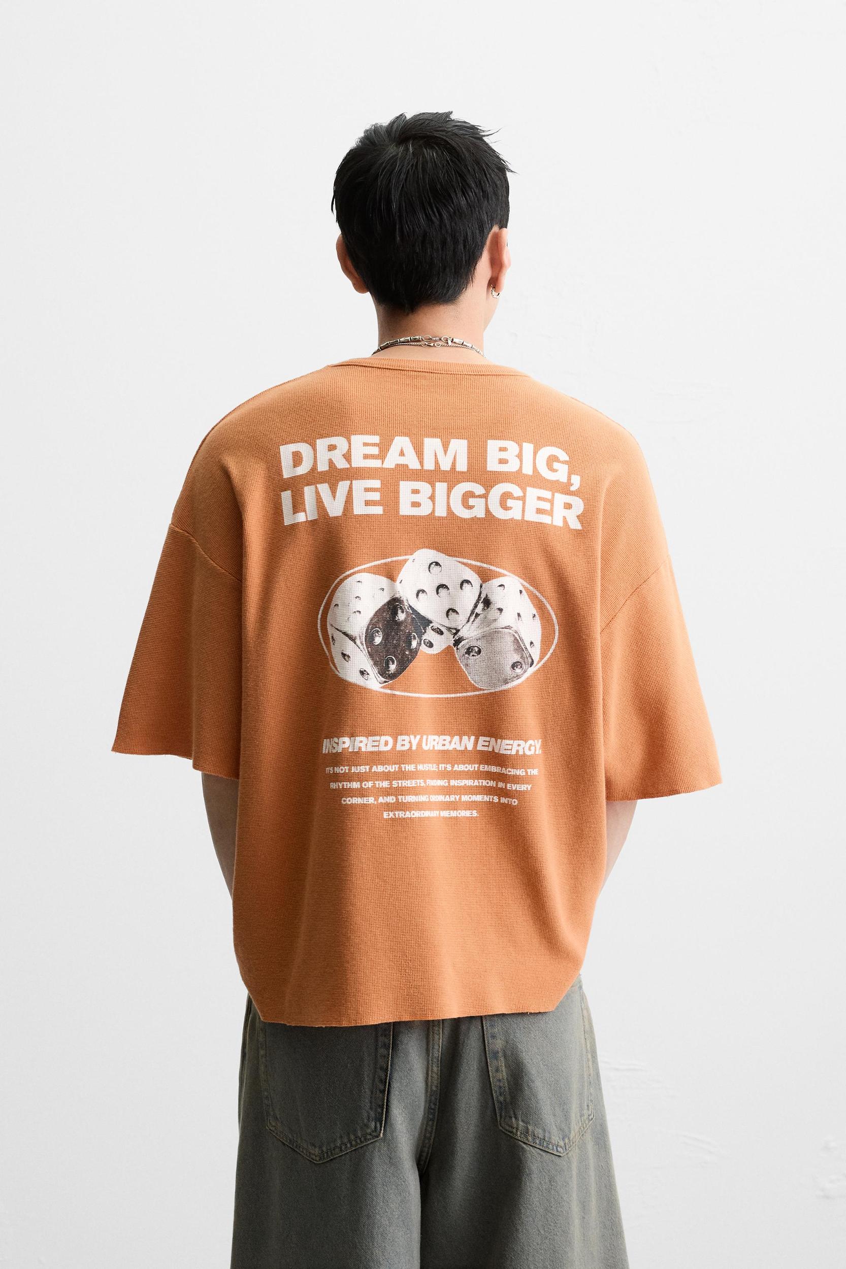 WASHED PRINT KNIT T-SHIRT Product Image