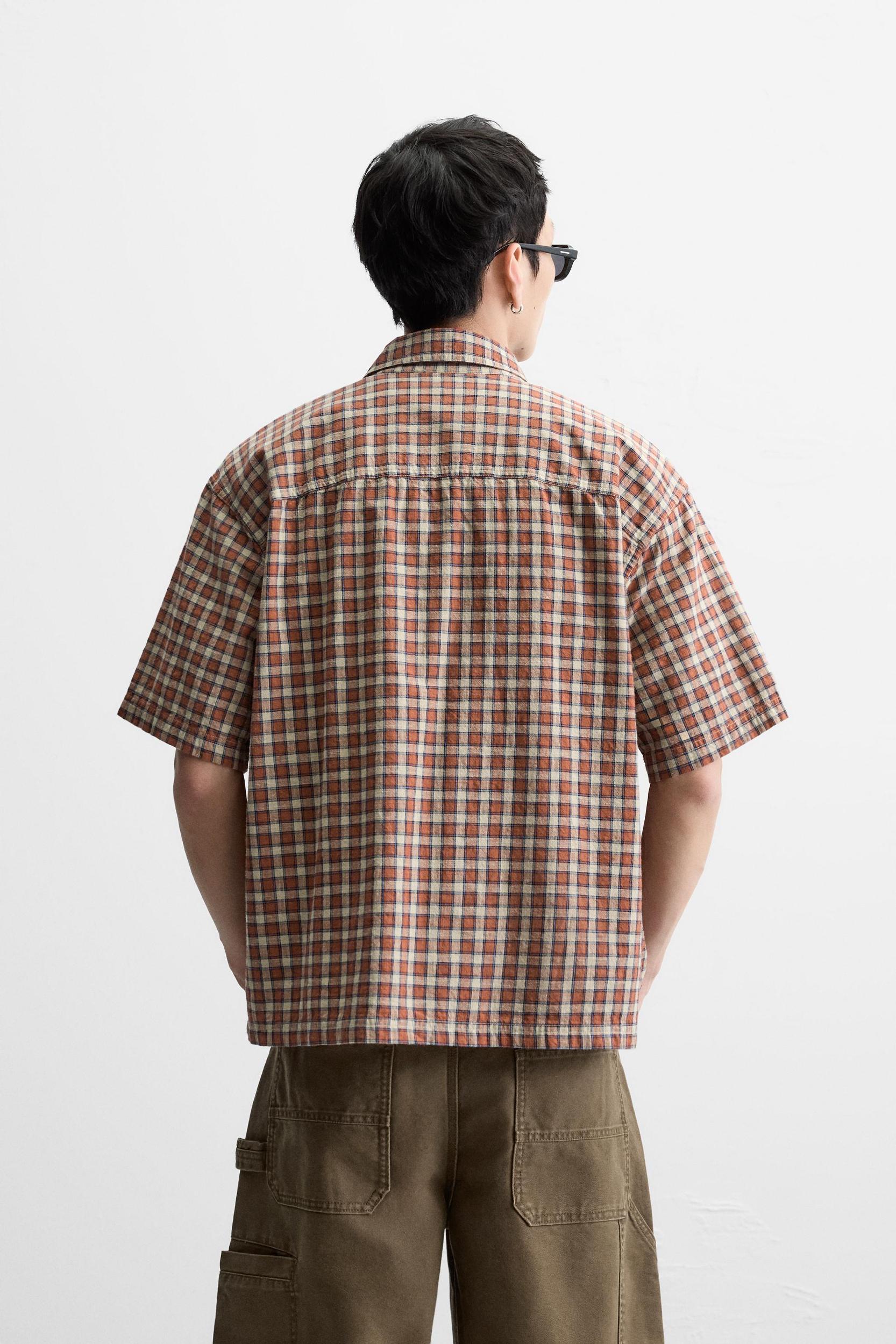 TEXTURED PLAID SHIRT Product Image