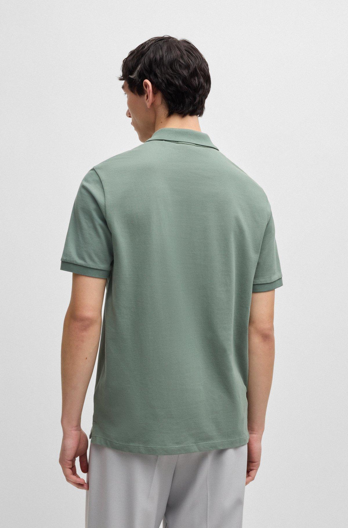 Cotton-piqué polo shirt with logo print Product Image
