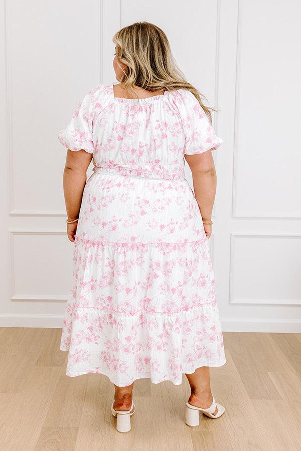 Sweet Pea Floral Midi Dress Curves Product Image