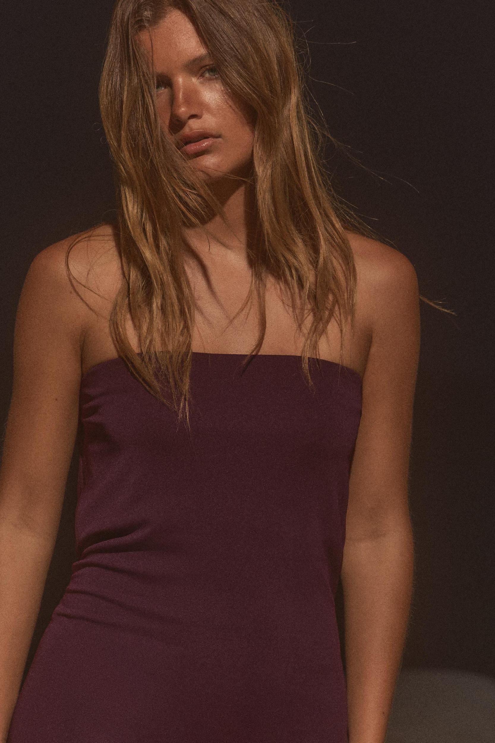 STRAPPY BACK BANDEAU DRESS Product Image