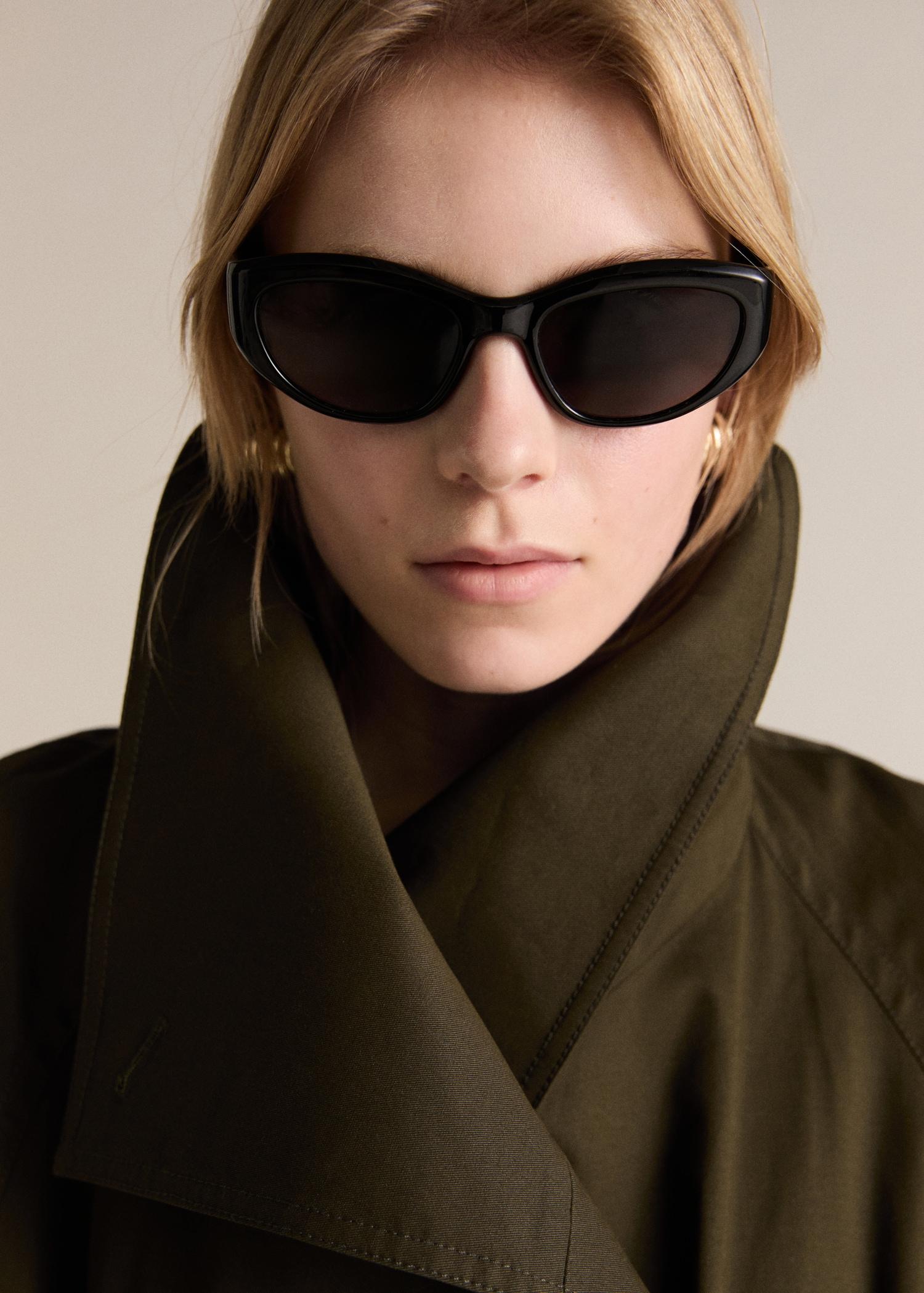 Long double-breasted trench coat - Women | MANGO USA Product Image