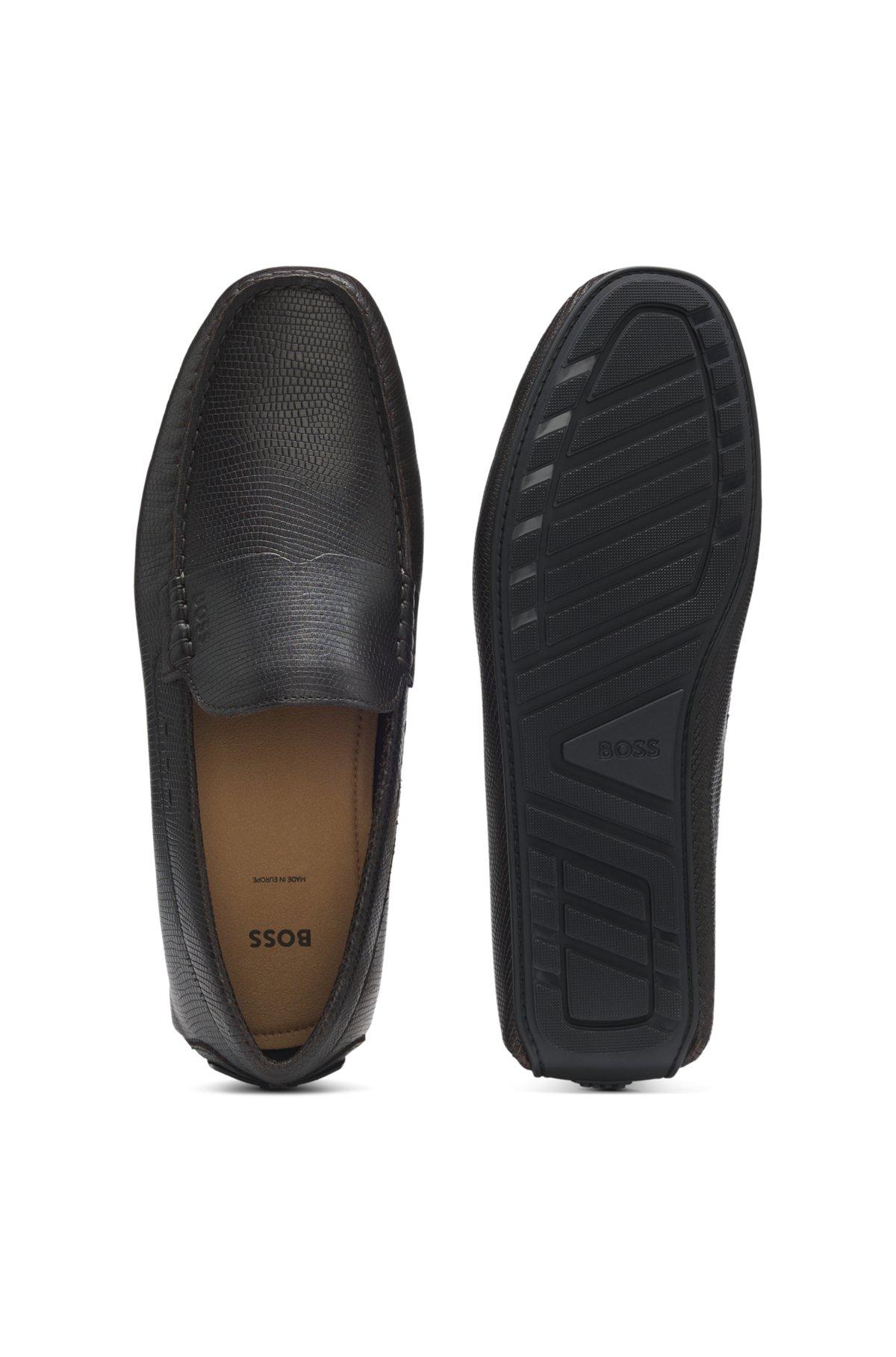 Driver-sole moccasins in printed leather Product Image