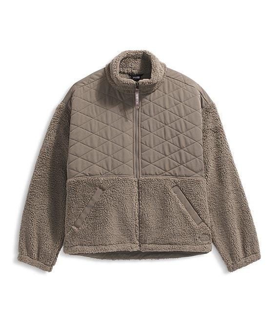The North Face Cabin Fleece Knit Dropped Shoulder Full Zip Jacket Product Image