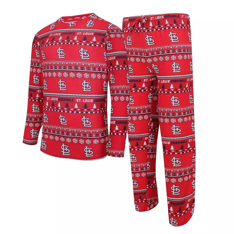 Men's Concepts Sport Red St. Louis Cardinals Knit Ugly Sweater Long Sleeve Top & Pants Set,  Product Image