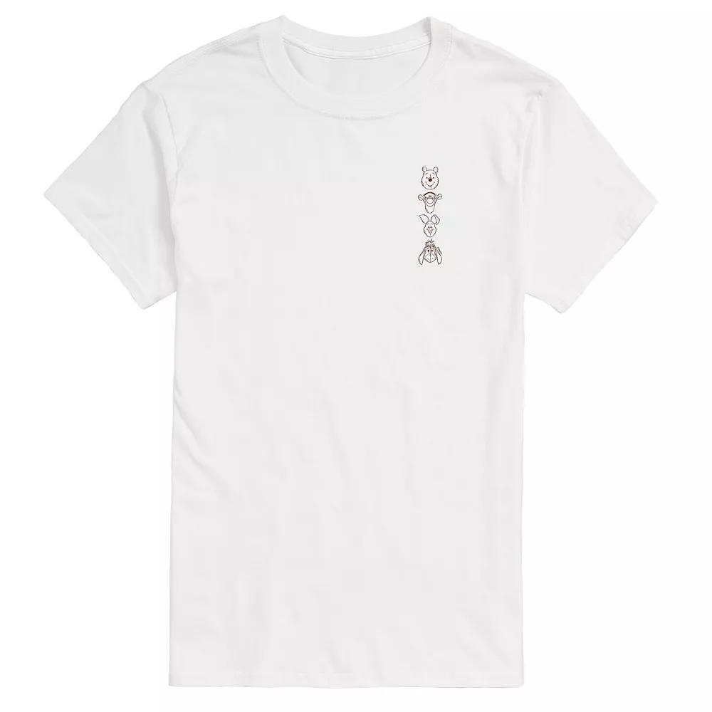 Disney's Winnie the Pooh Big & Tall Character Faces Graphic Tee, Men's,  Product Image