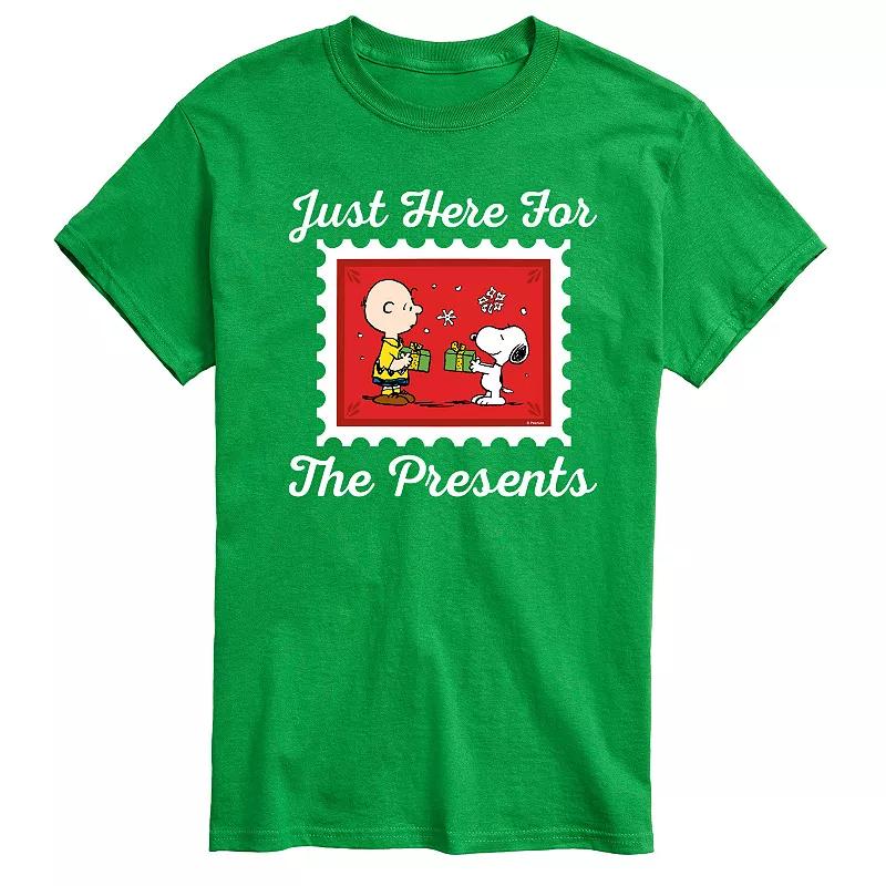 Men's Peanuts Just Here For The Presents Graphic Tee,  Product Image