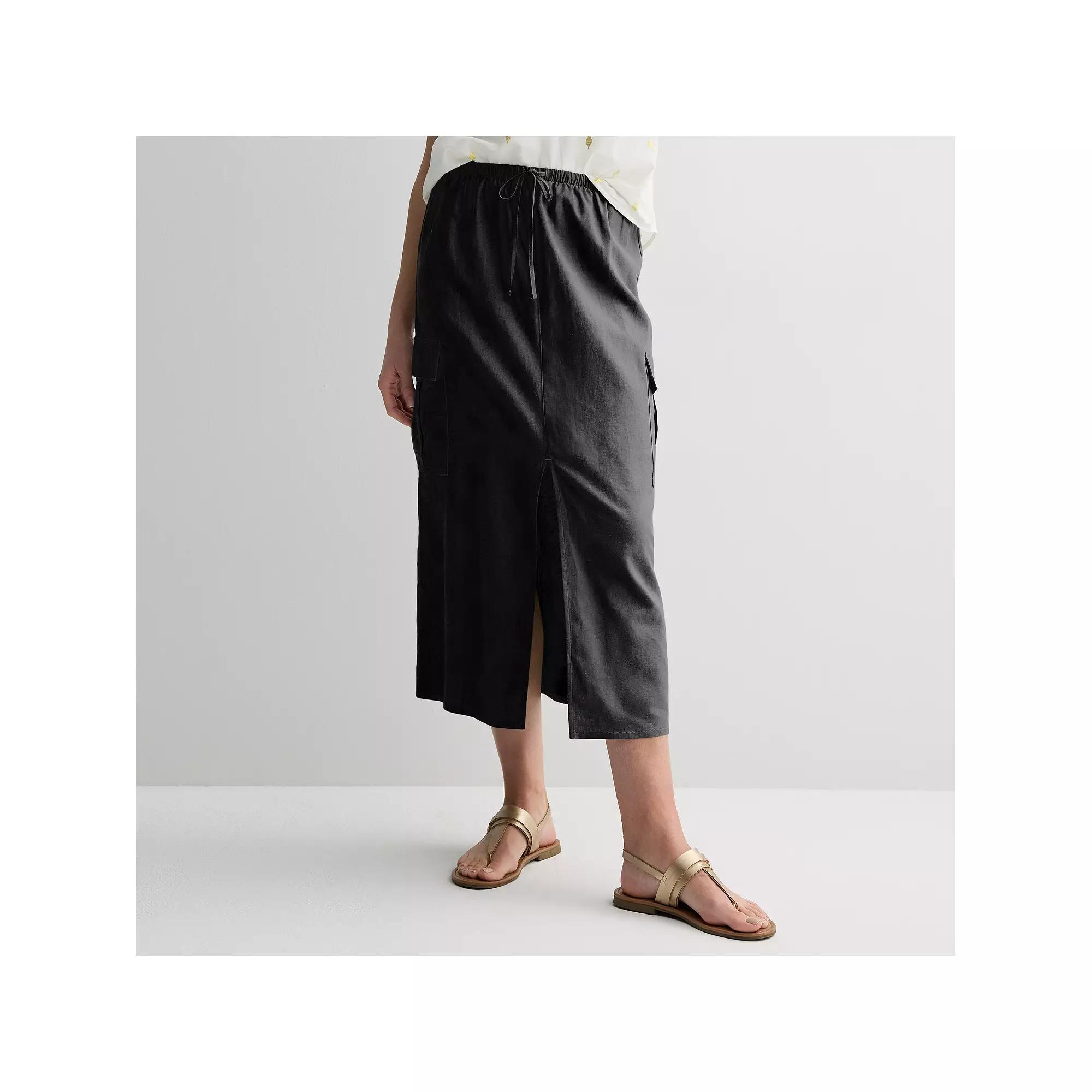 Women's Sonoma Goods For Life® Cargo Utility Skirt, Size: XXL, Black Gem Product Image