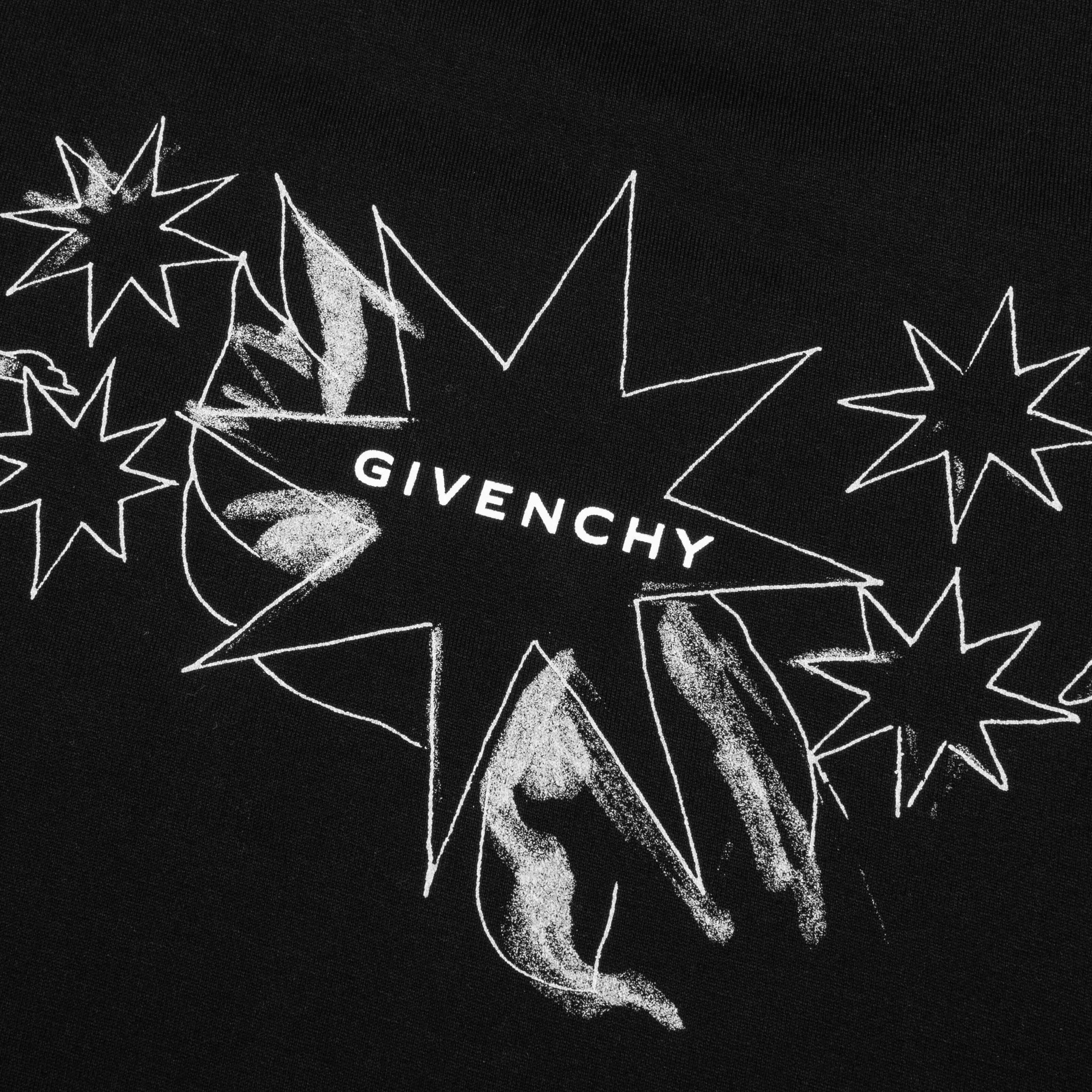 Tarot Print Boxy Fit Long Sleeve T-Shirt - Black Male Product Image