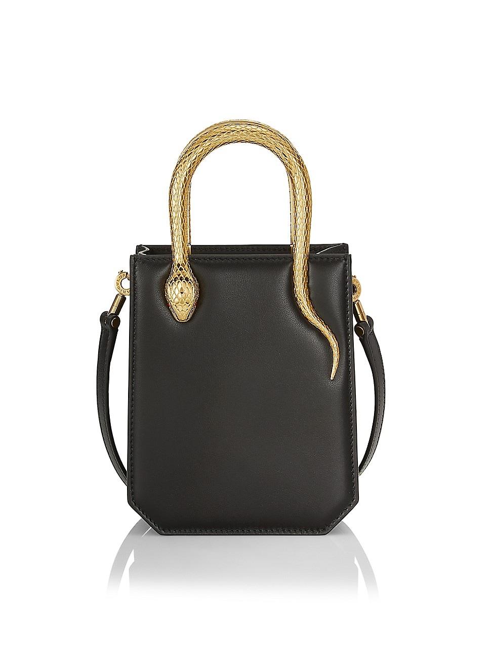 Womens Serpentine Vertical Leather Tote Product Image