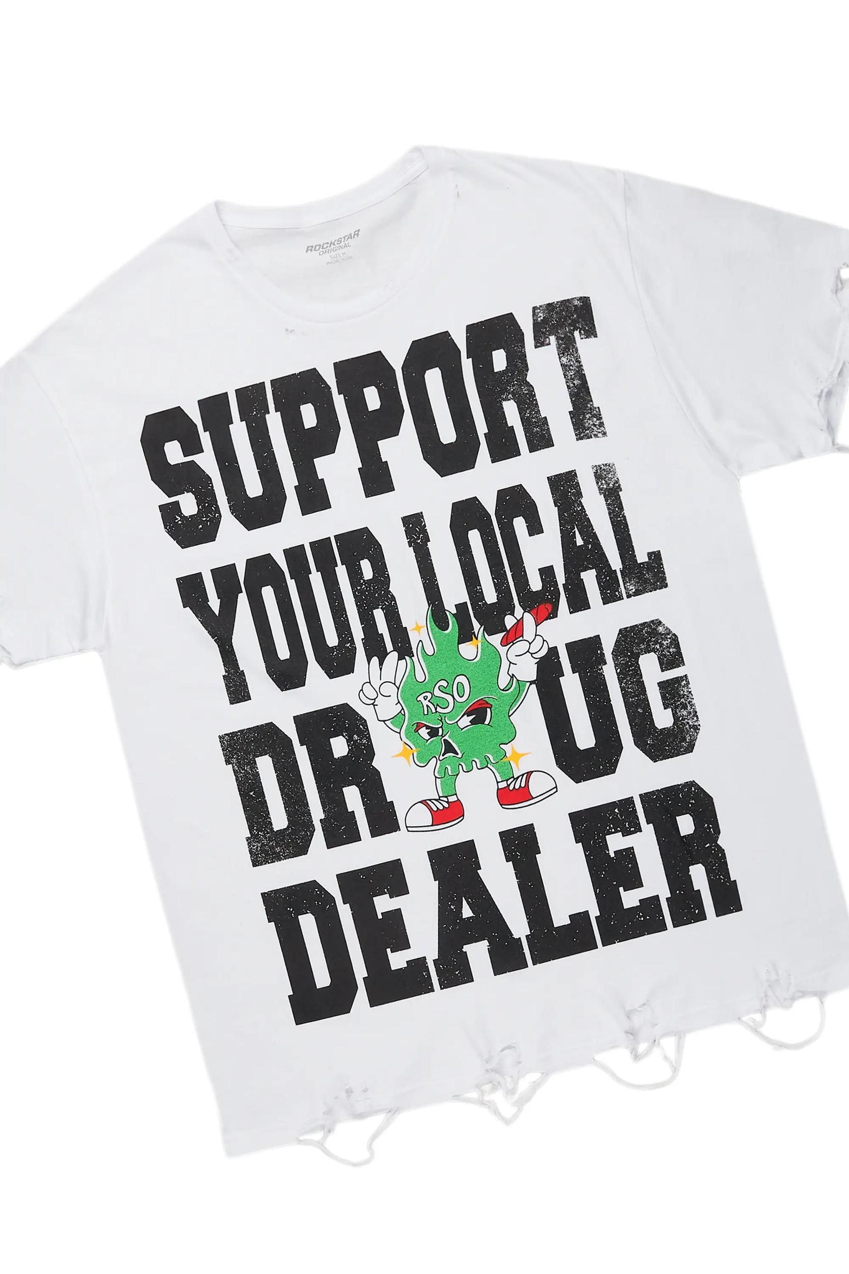 Tarl White T-Shirt/Stacked Flare Jean Bundle Male Product Image