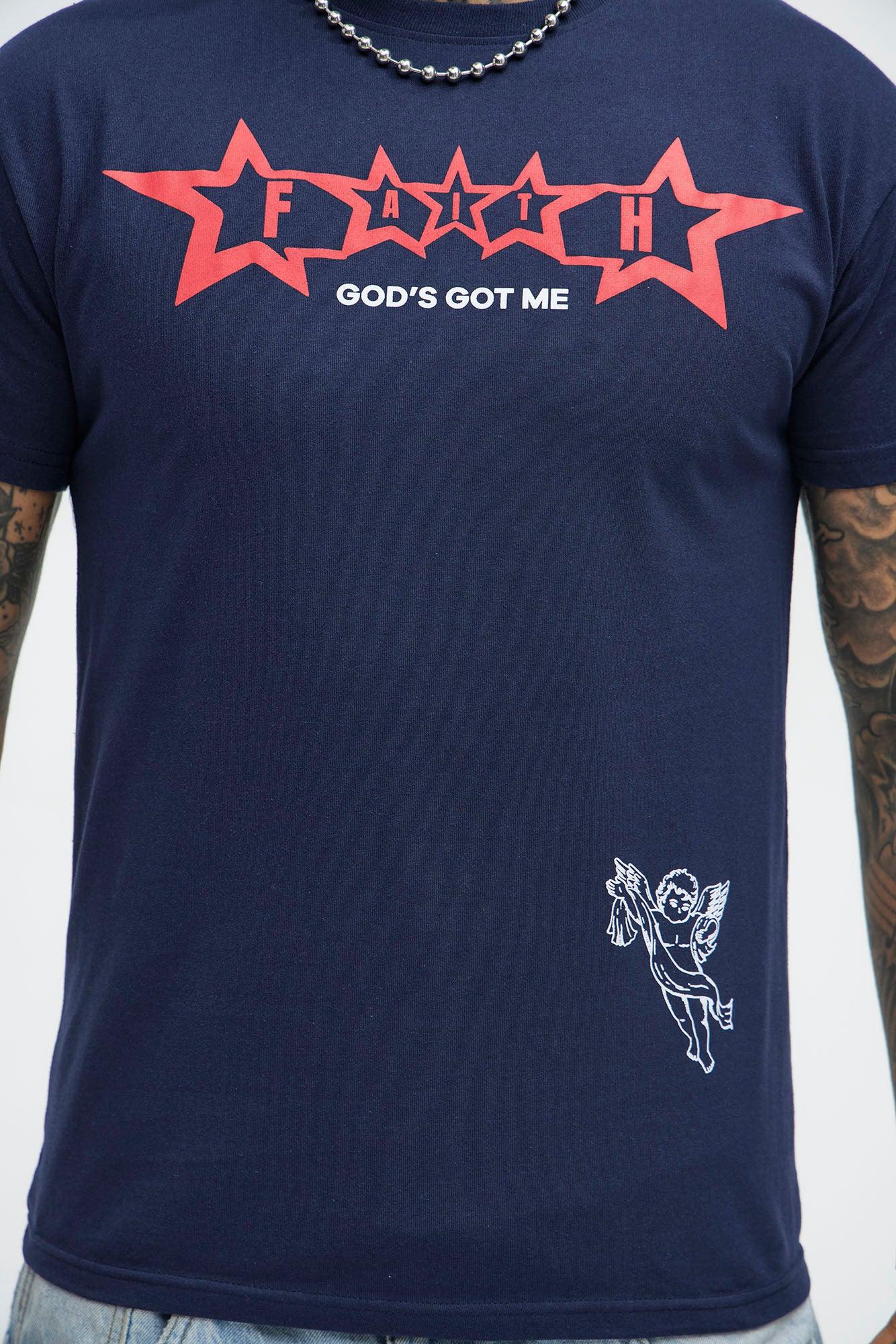 God's Got Me Short Sleeve Tee - Navy Product Image