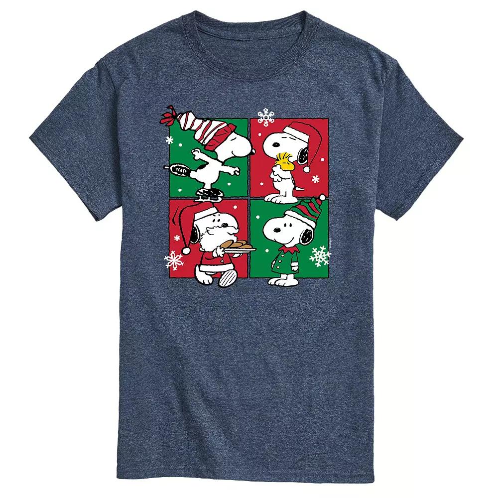 Men's Peanuts Christmas Grid Tee,  Product Image
