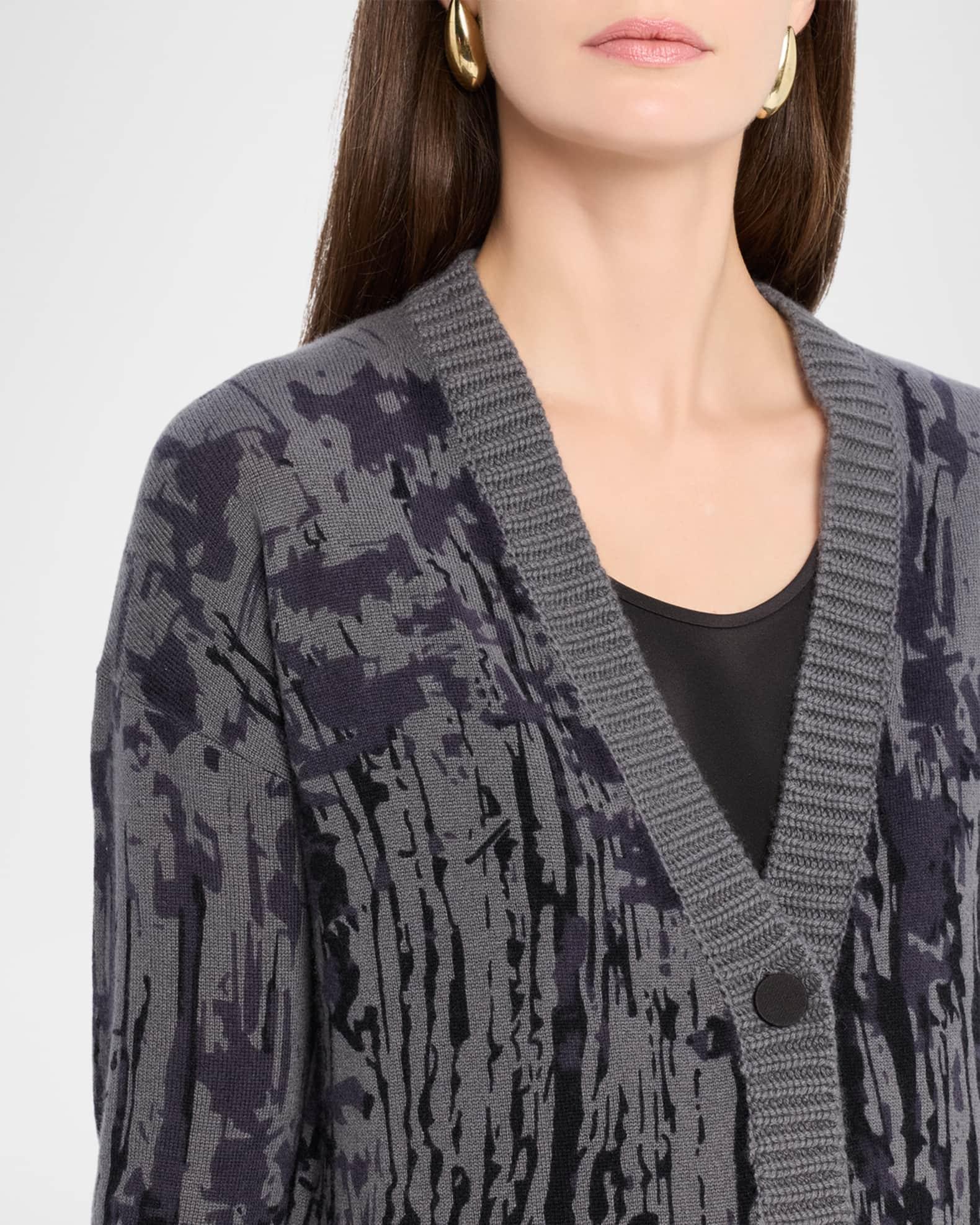 Cashmere Abstract-Print Cardigan Product Image