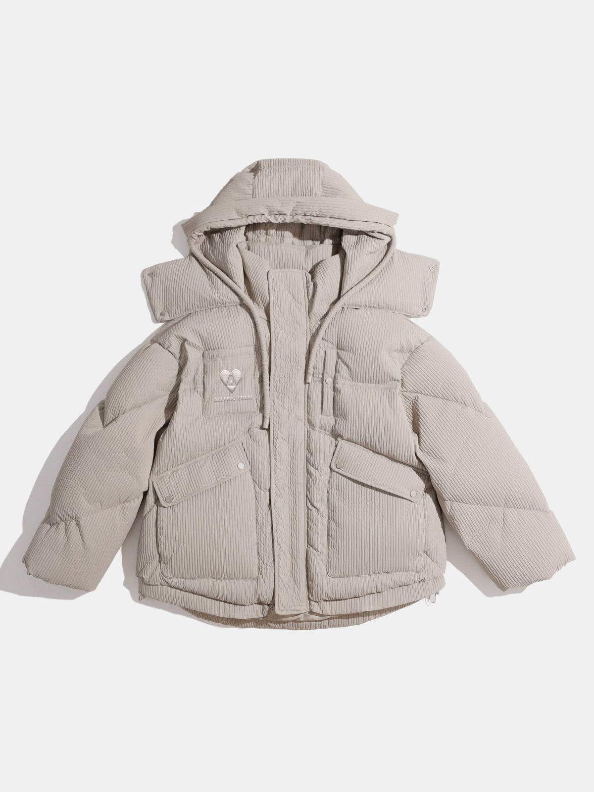 City Of Love Solid Hooded Down Coat Product Image