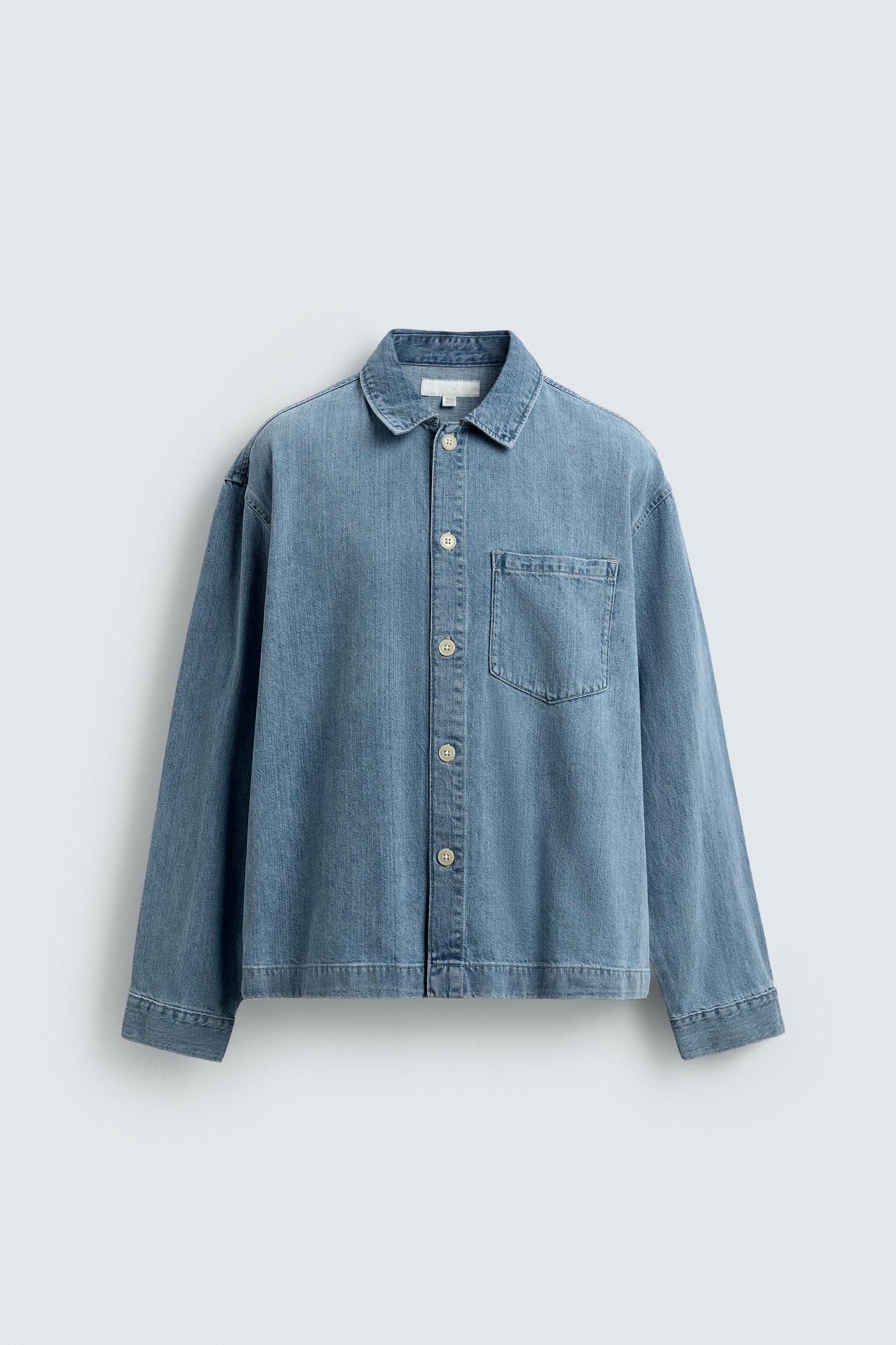 BOXY FIT DENIM SHIRT Product Image