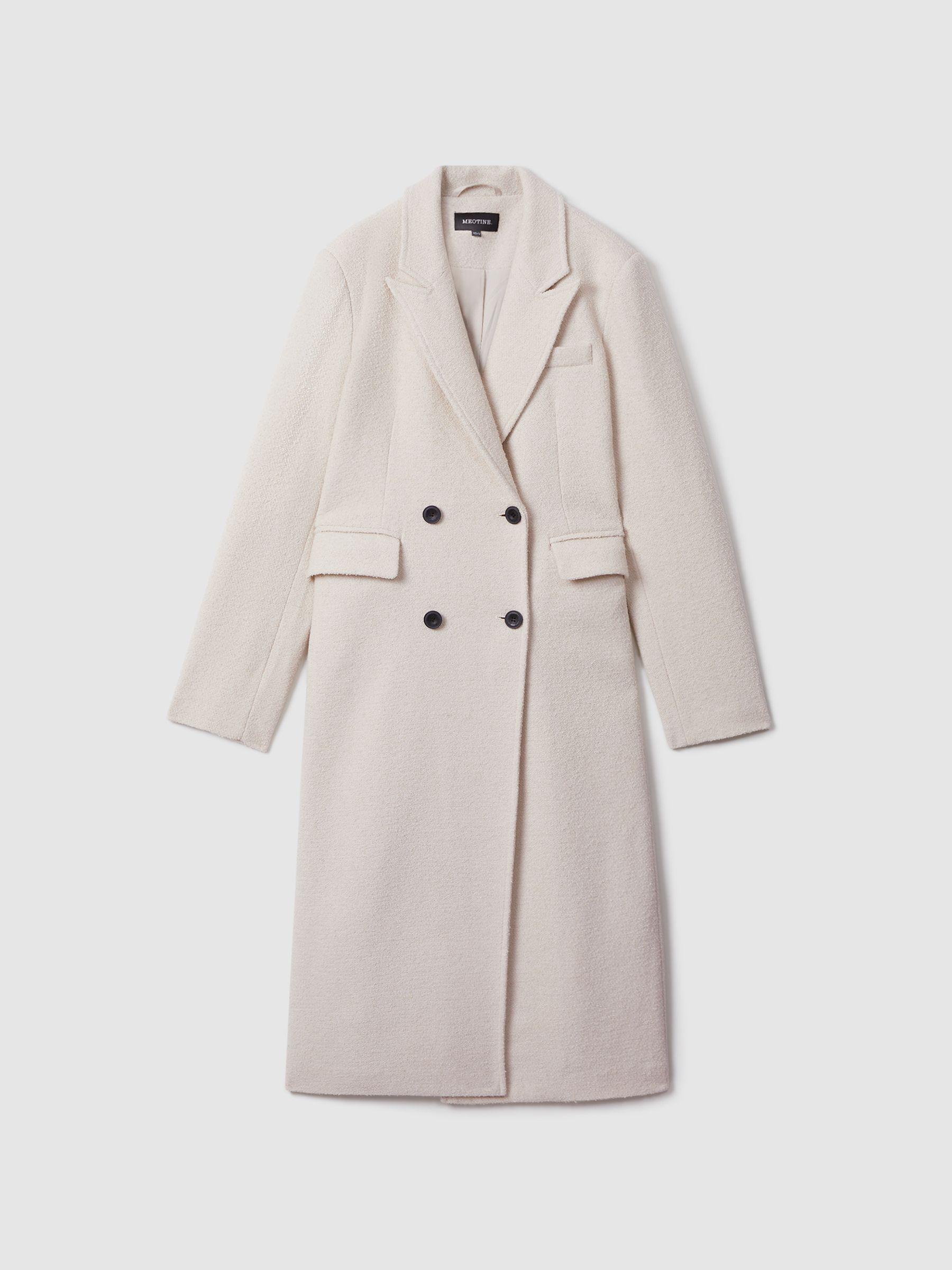 Meotine Wool Blend Boucle Coat in Cream Product Image