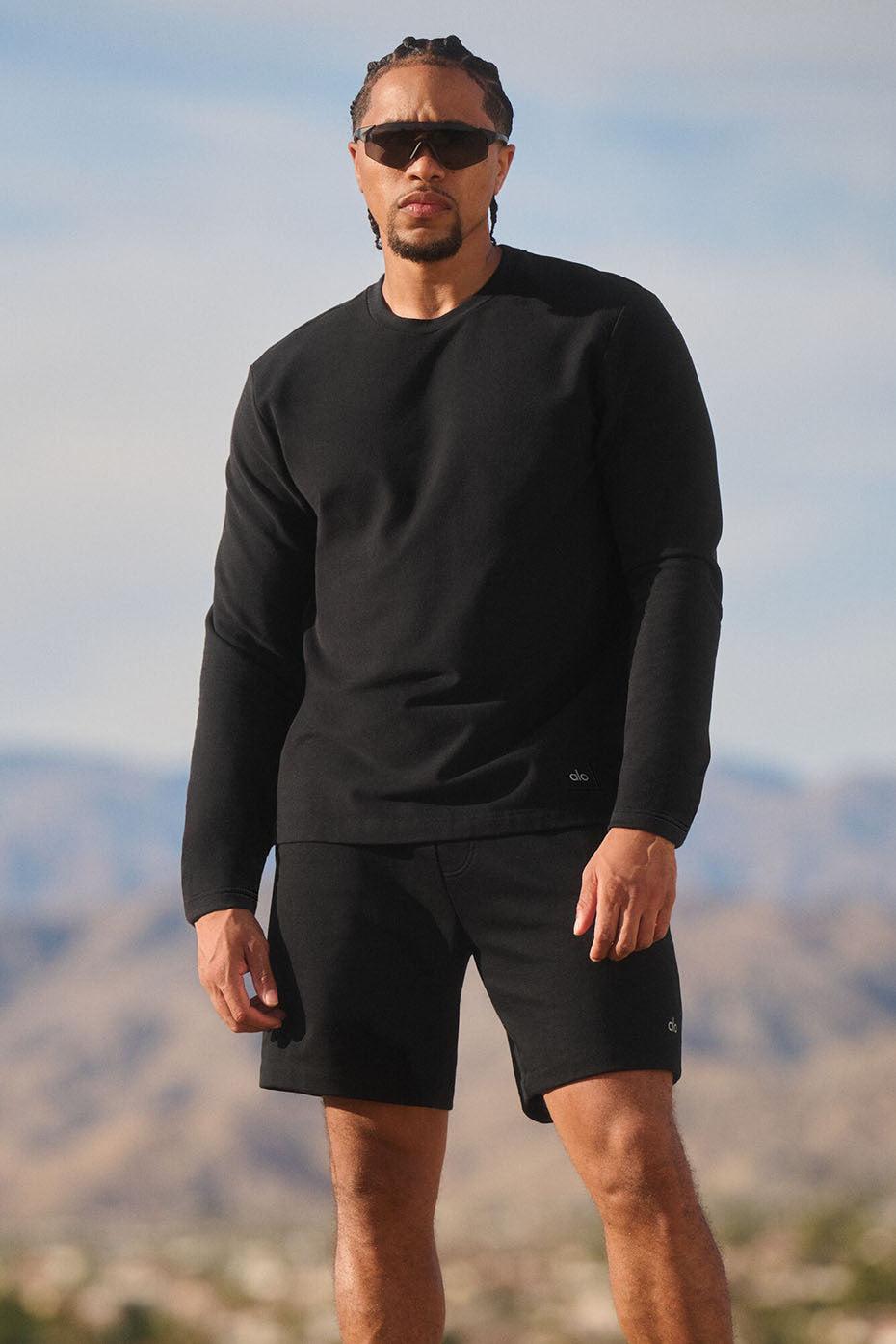 Double Take Long Sleeve Crew - Black Male Product Image