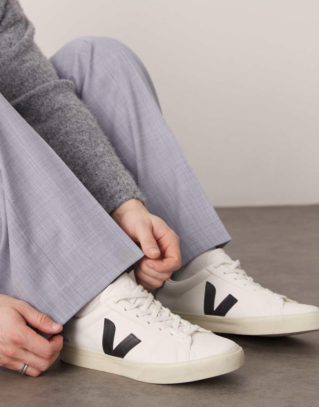 ASOS DESIGN smart wide leg pants with front pleat in dusty blue crosshatch Product Image