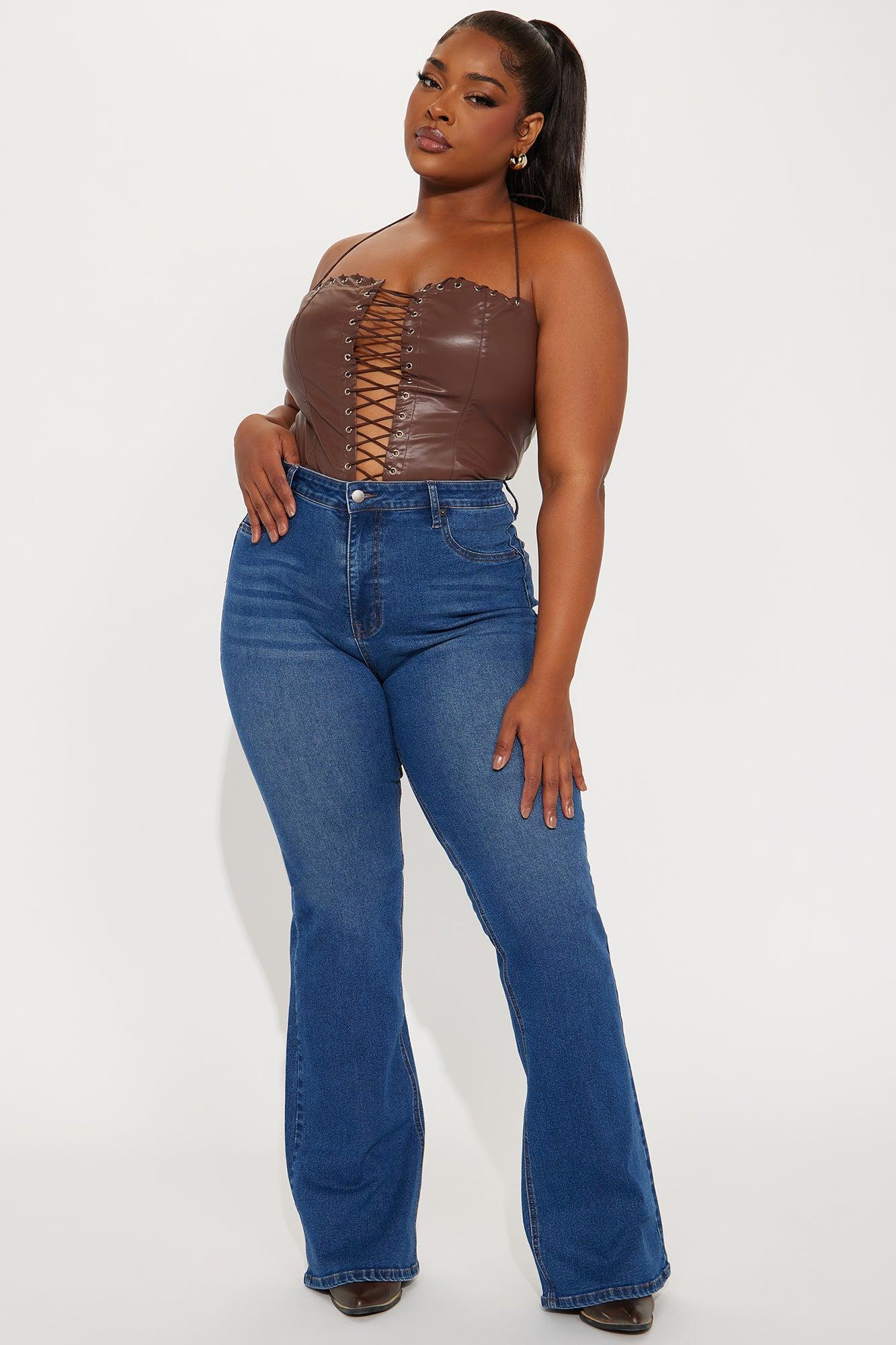 Tall Audrey Booty Lifting Stretch Flare Jeans - Dark Wash Female Product Image