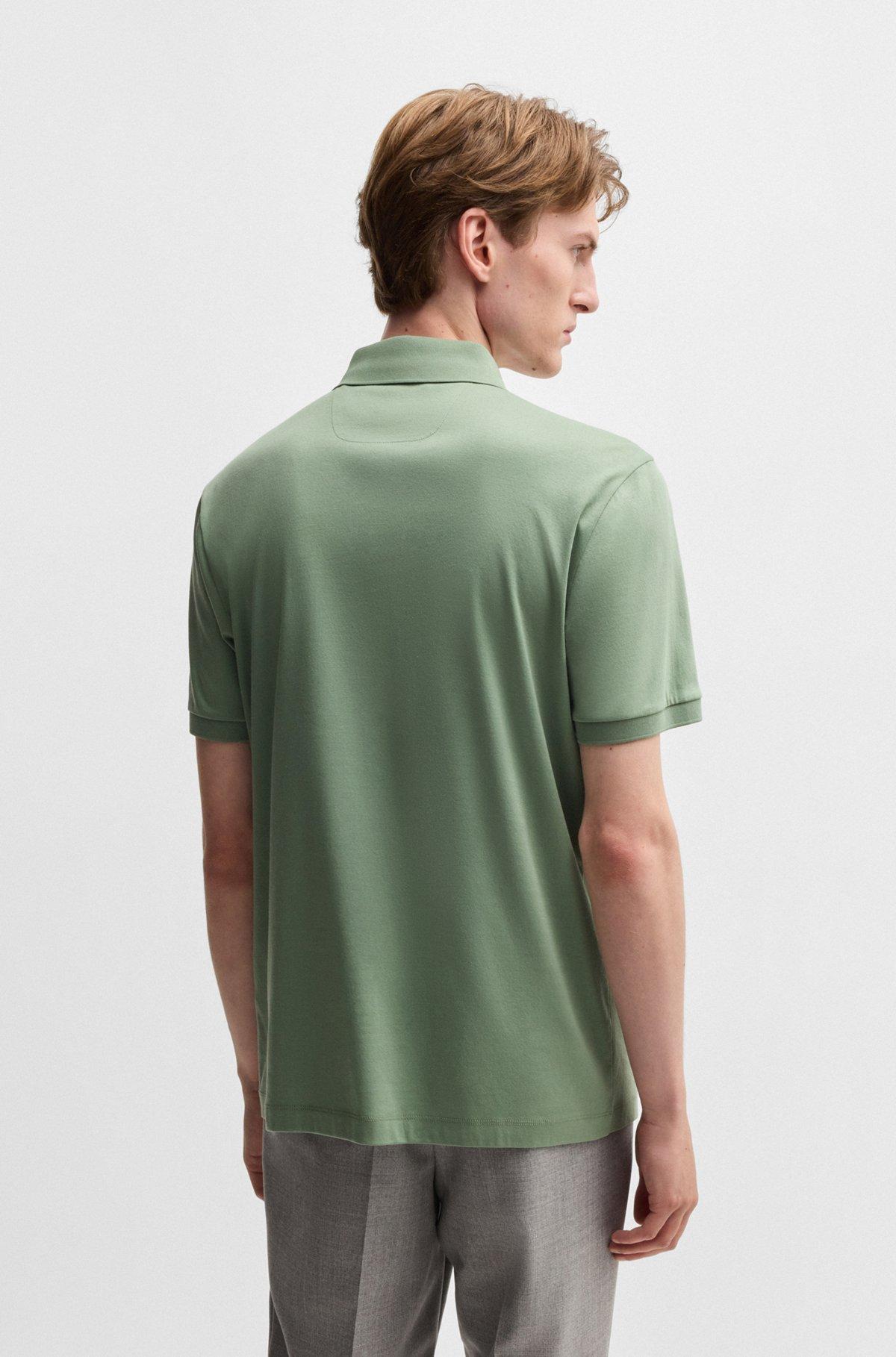 Regular-fit polo shirt in mercerized cotton Product Image