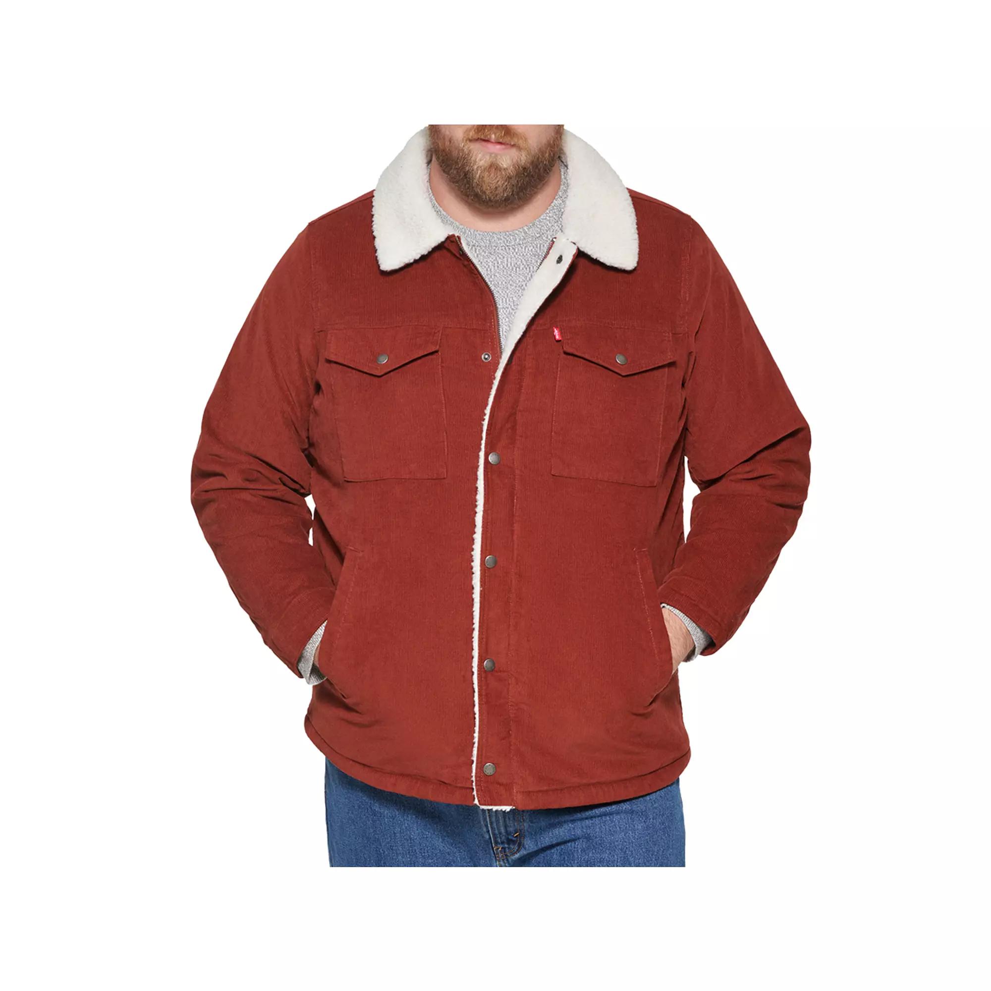 Big & Tall Levi's® Classic Corduroy Sherpa-Lined Trucker Jacket, Men's,  Product Image