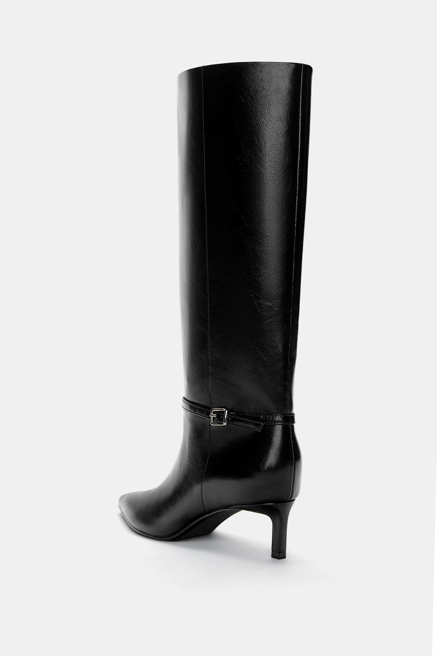 Tall kitten-heel boots Product Image