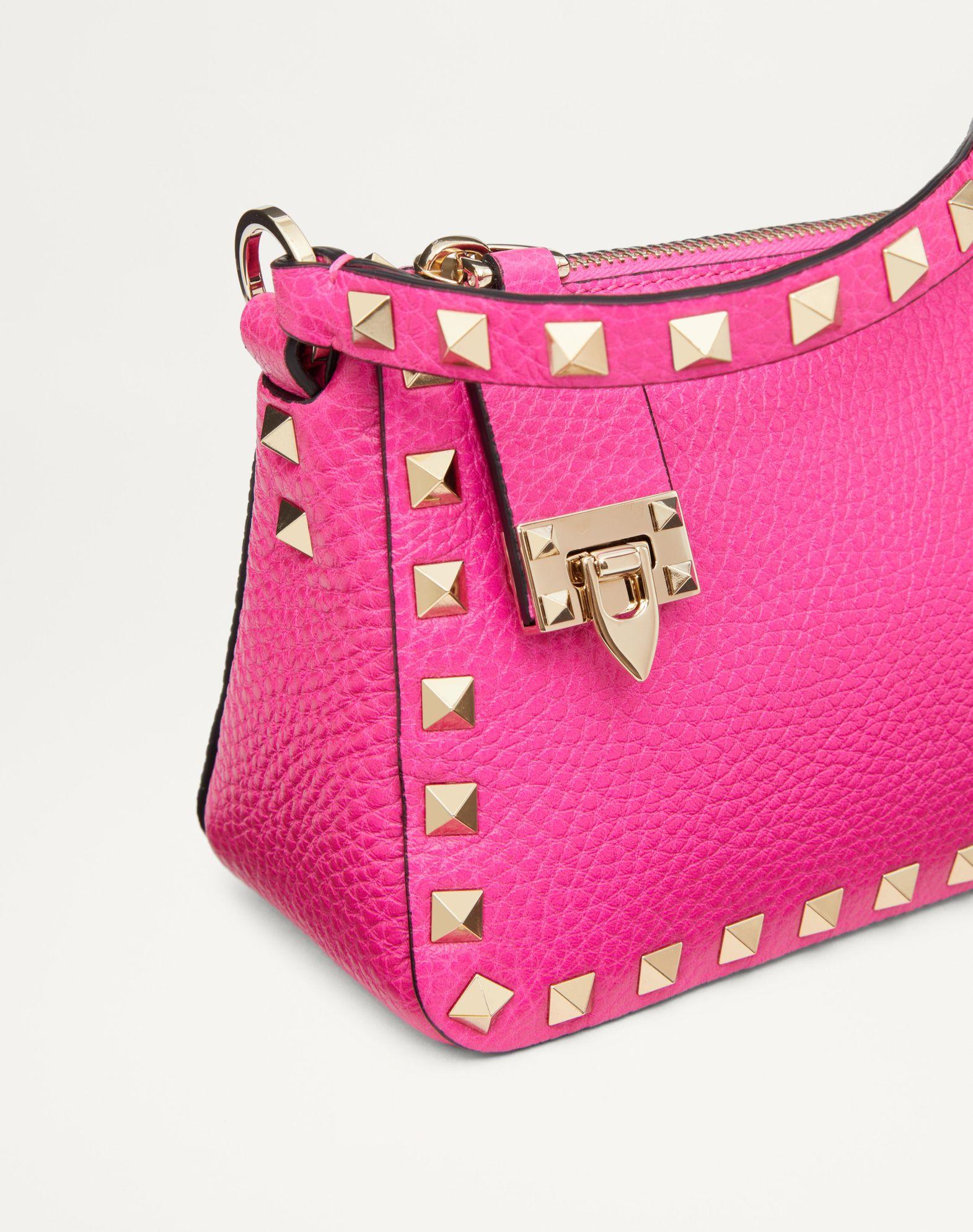 Small Rockstud Grainy Calfskin Crossbody Bag  Product Image