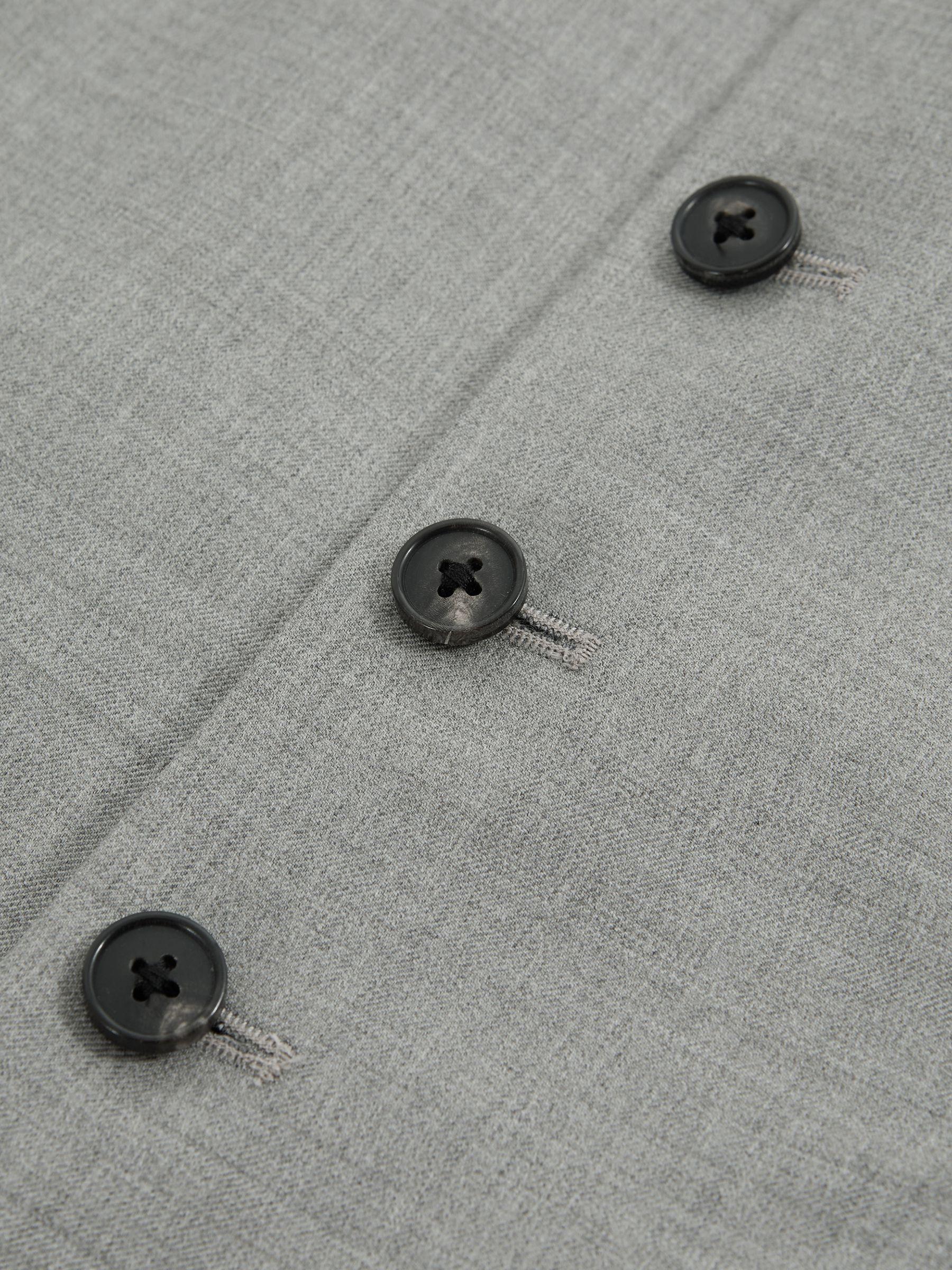 Atelier Wool Cashmere Single Breasted Waistcoat in Grey Melange Product Image